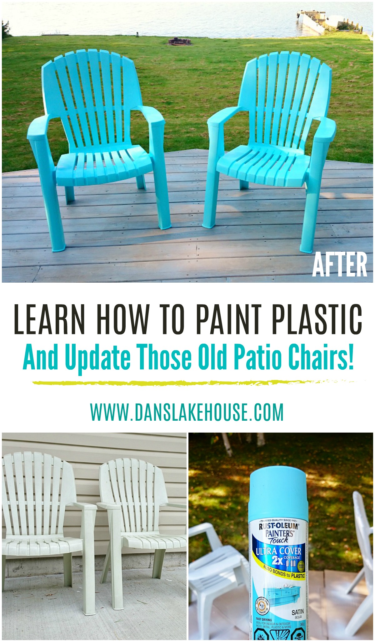 how to spray paint plastic lawn chairs  dans le lakehouse