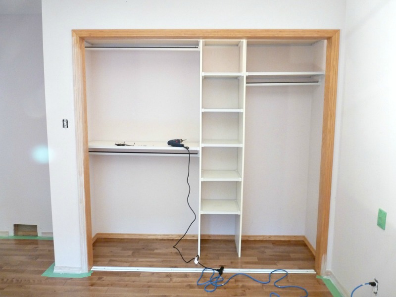 New White Glass Sliding Closet Doors In The Bedroom Dans Le