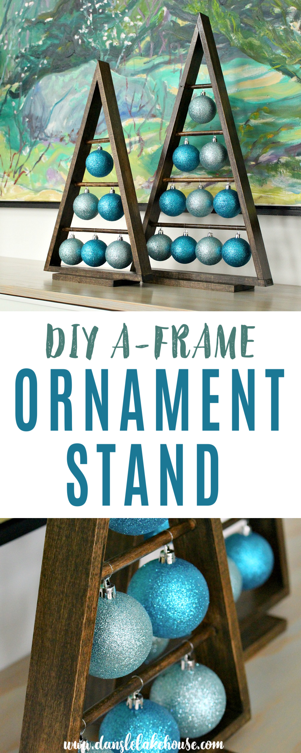 DIY A-Frame Ornament Stand