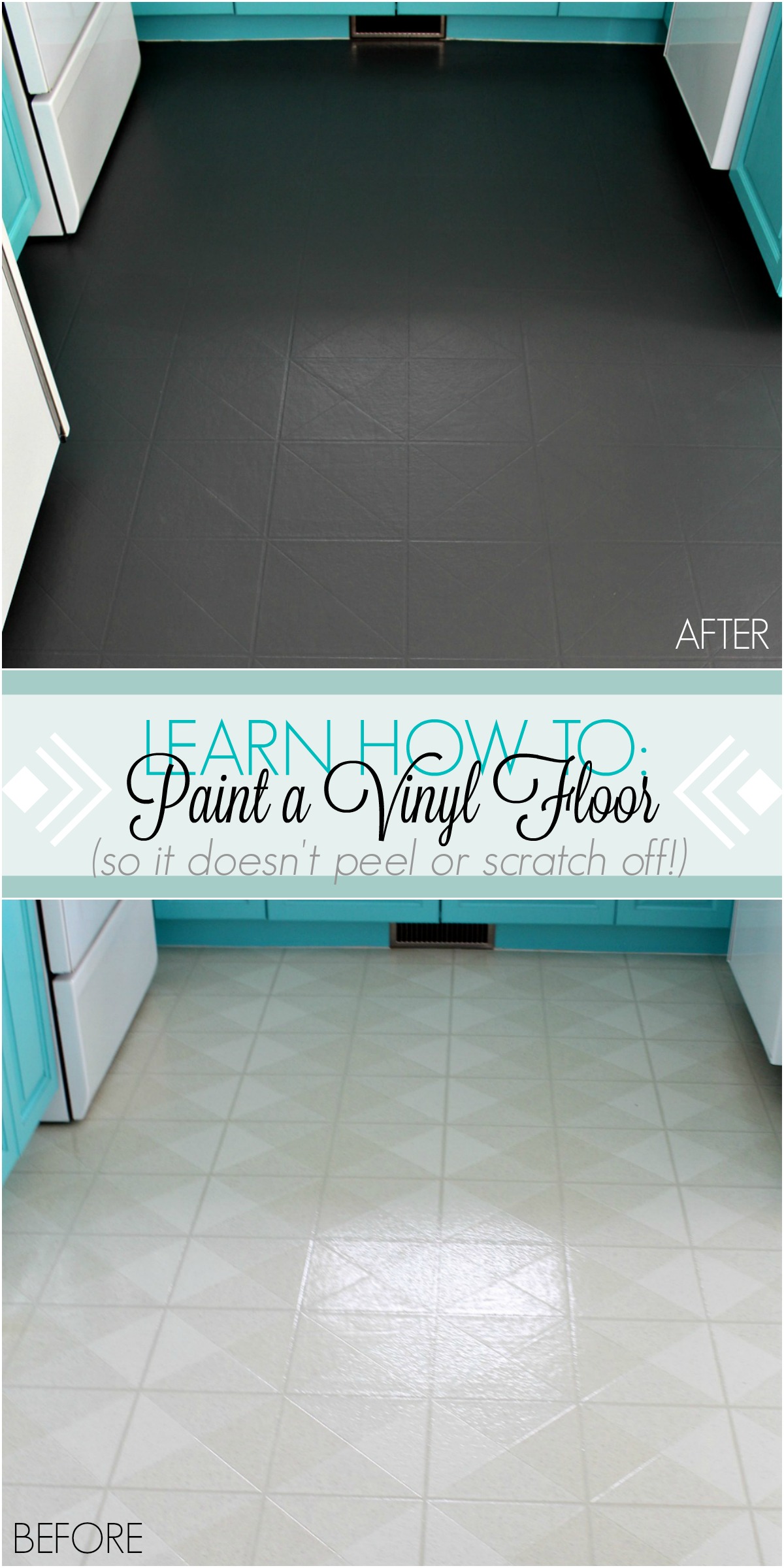 How To Paint A Vinyl Floor Diy Painted Floors Dans Le Lakehouse