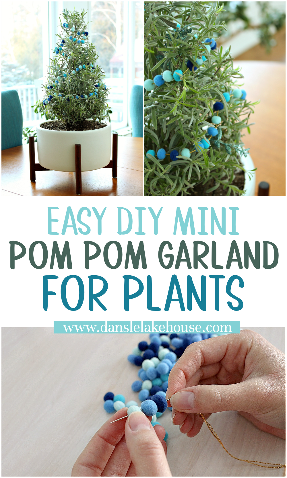 DIY Mini Pom Pom for Garland for Plants