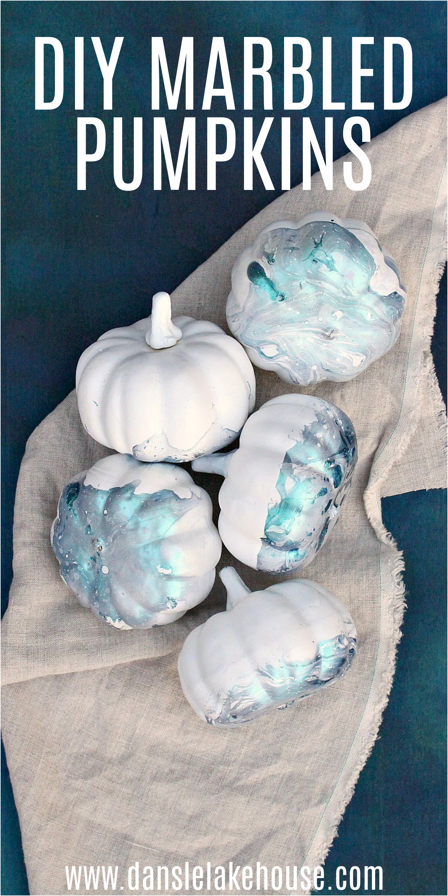 DIY Marbled Pumpkins