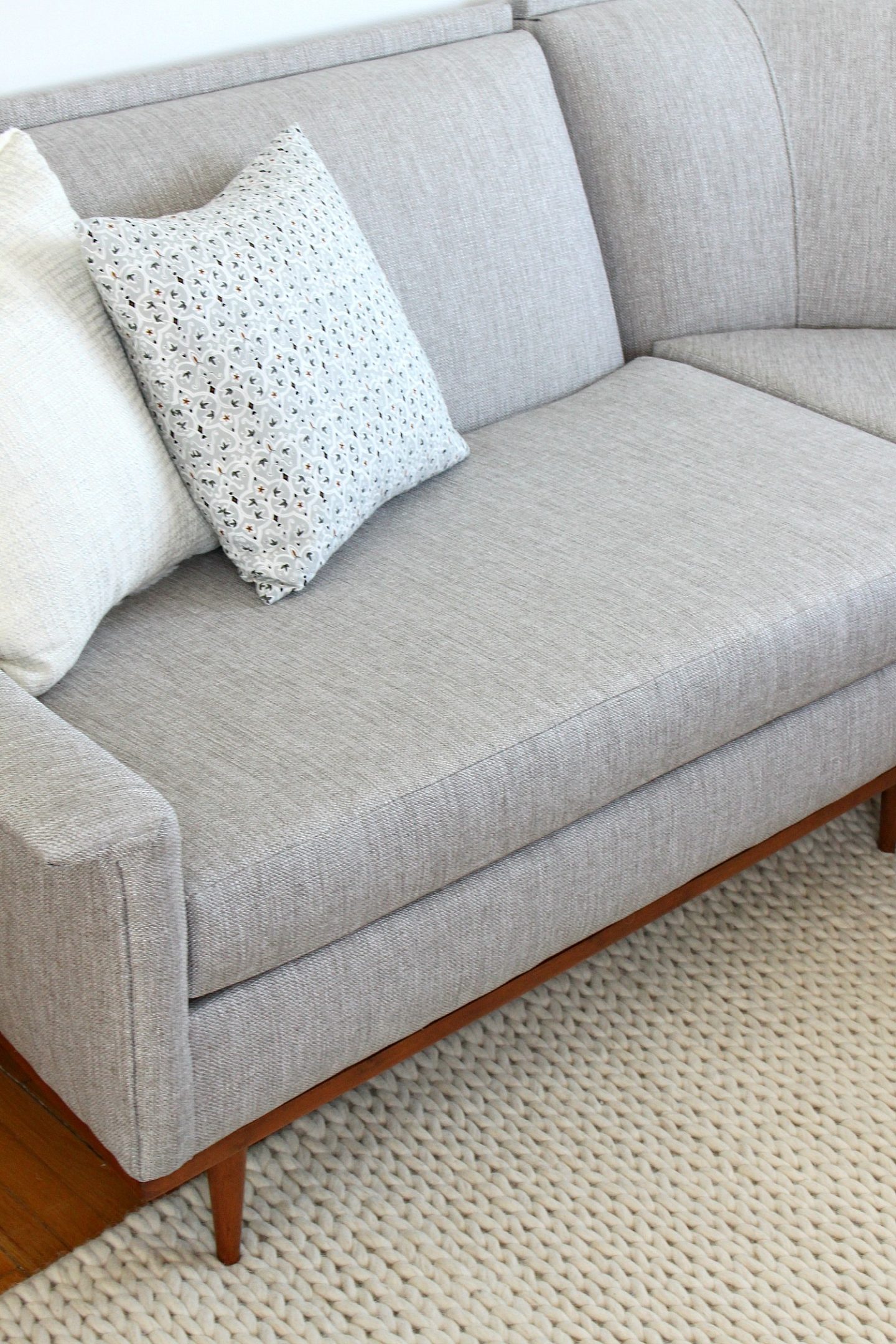 Mid-Century Modern Sectional Sofa Makeover | Before and After