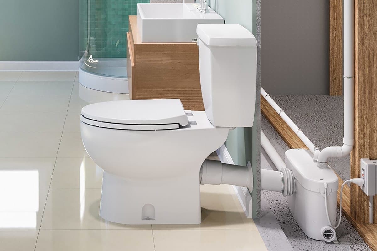 saniflo toilet discharge pipe