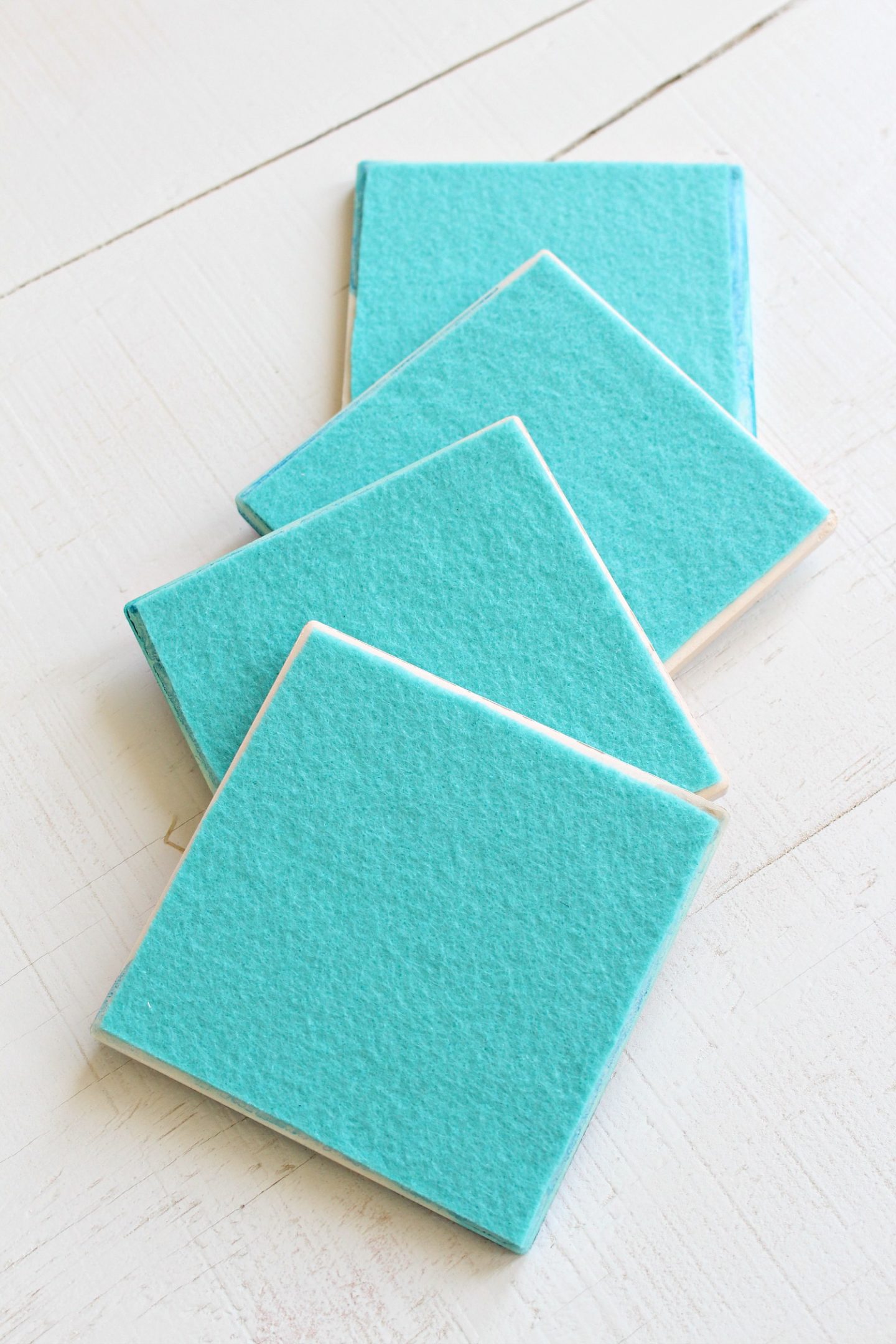 Turn Tiles into Coaster by Adding Felt on the Back