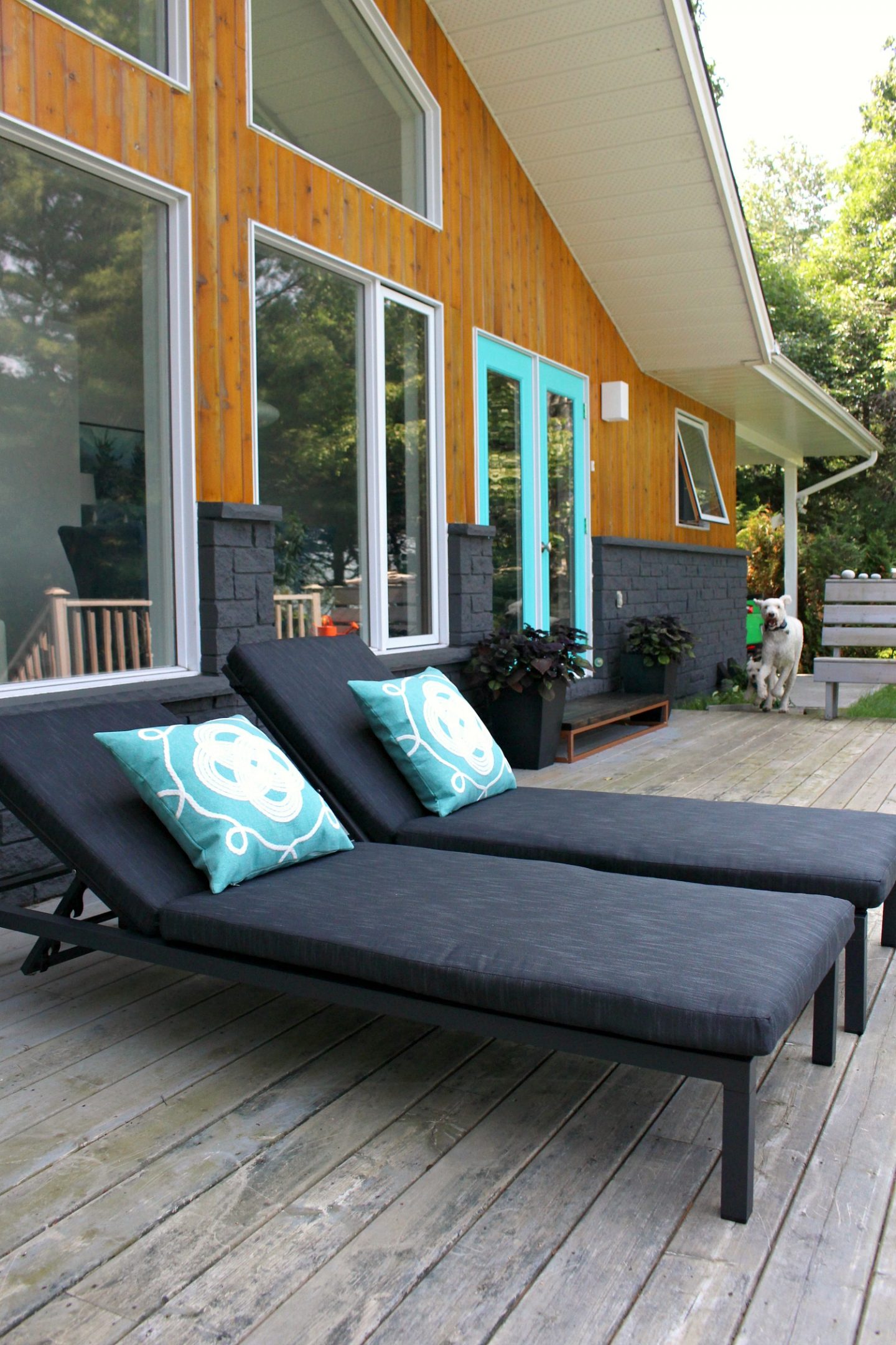 New Modern Patio Loungers Dans le Lakehouse