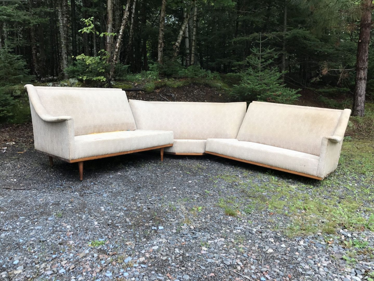 Mid-Century Modern Sectional Sofa Makeover | Before and After