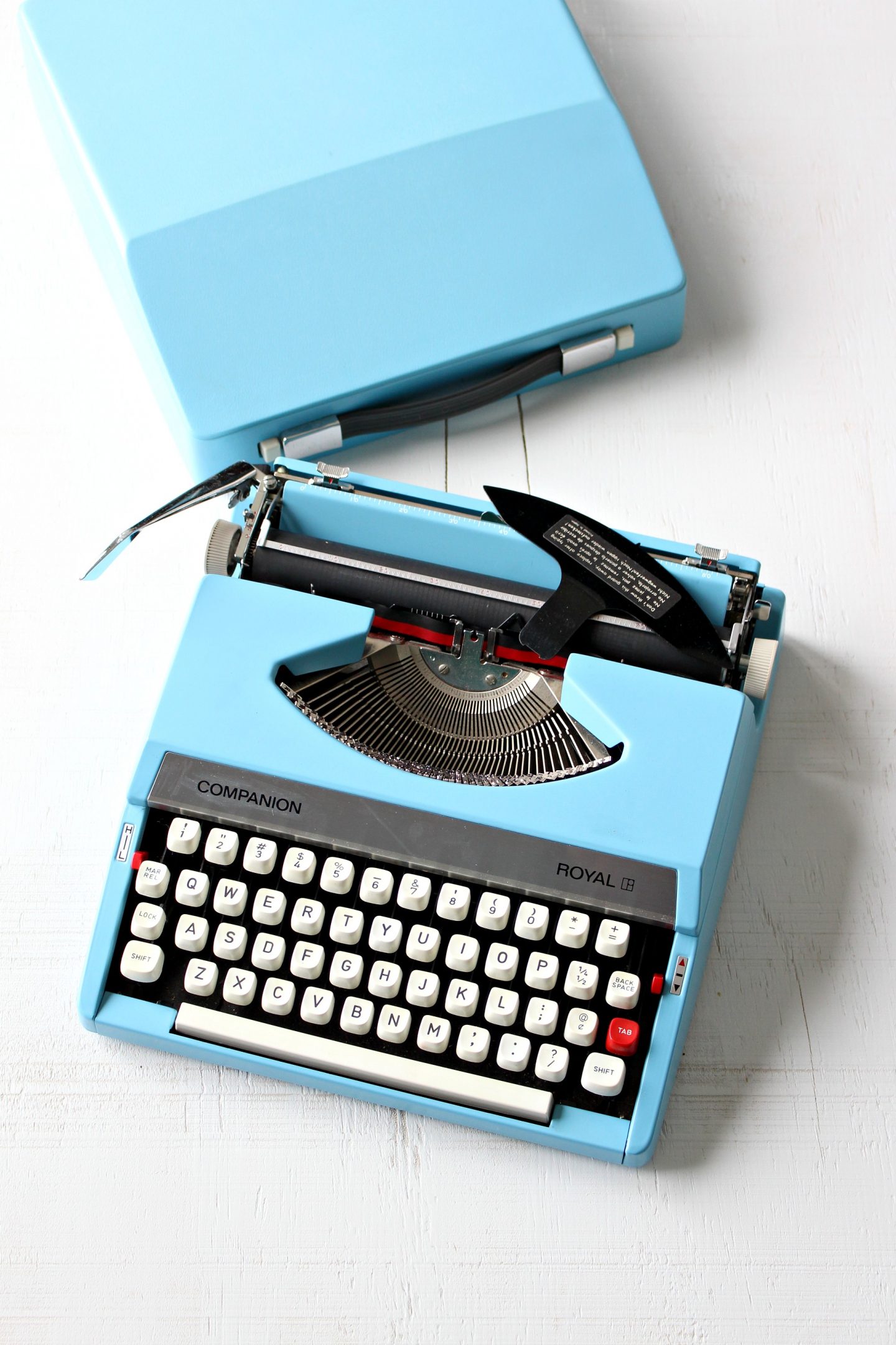 Vintage Blue Typewriter