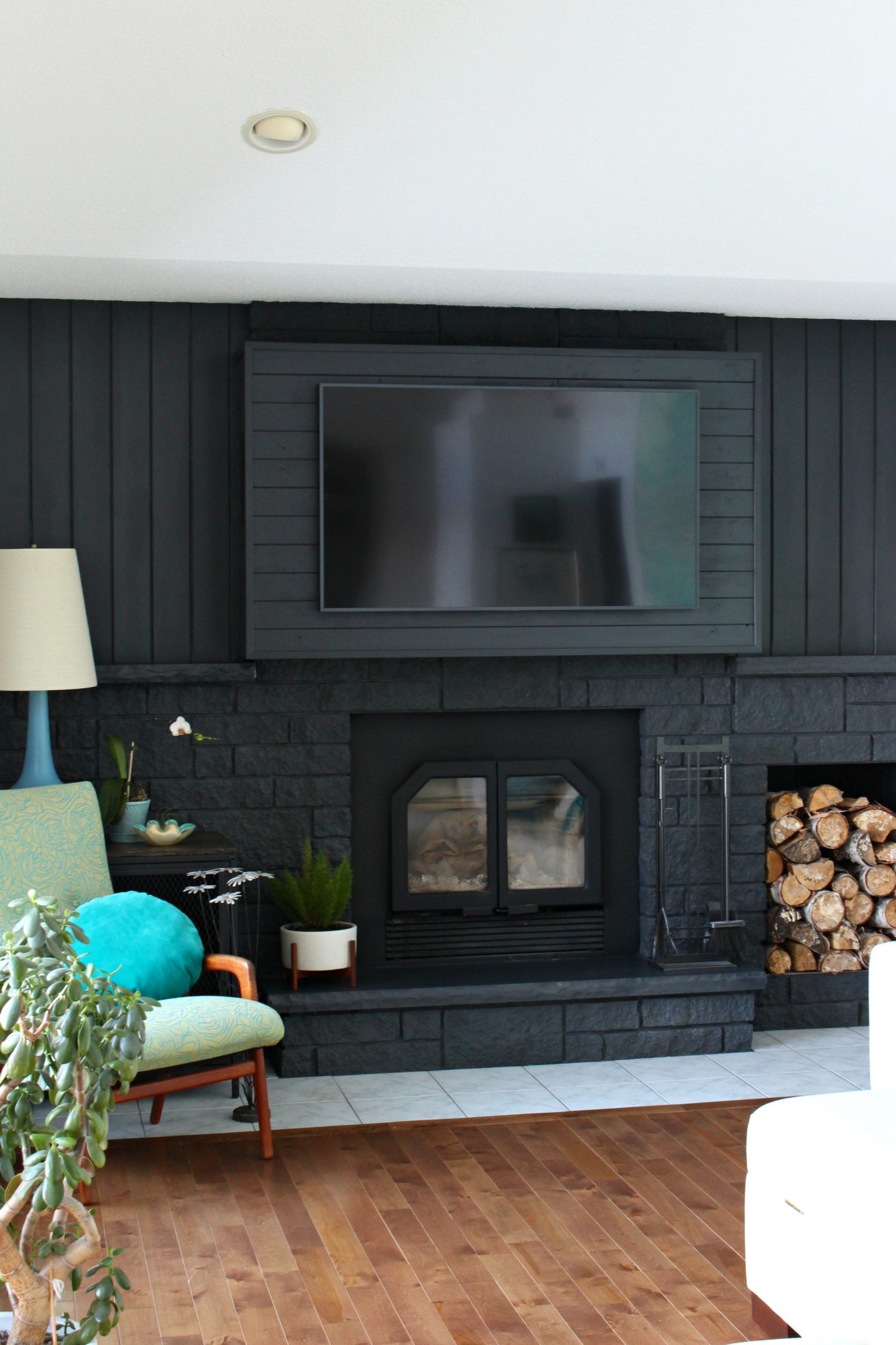 How to Build a Fireplace Bump Out to Hang a TV | How to Hang a TV over Fireplace When Mantle is Too High | Fireplace Hack by Dans le Lakehouse