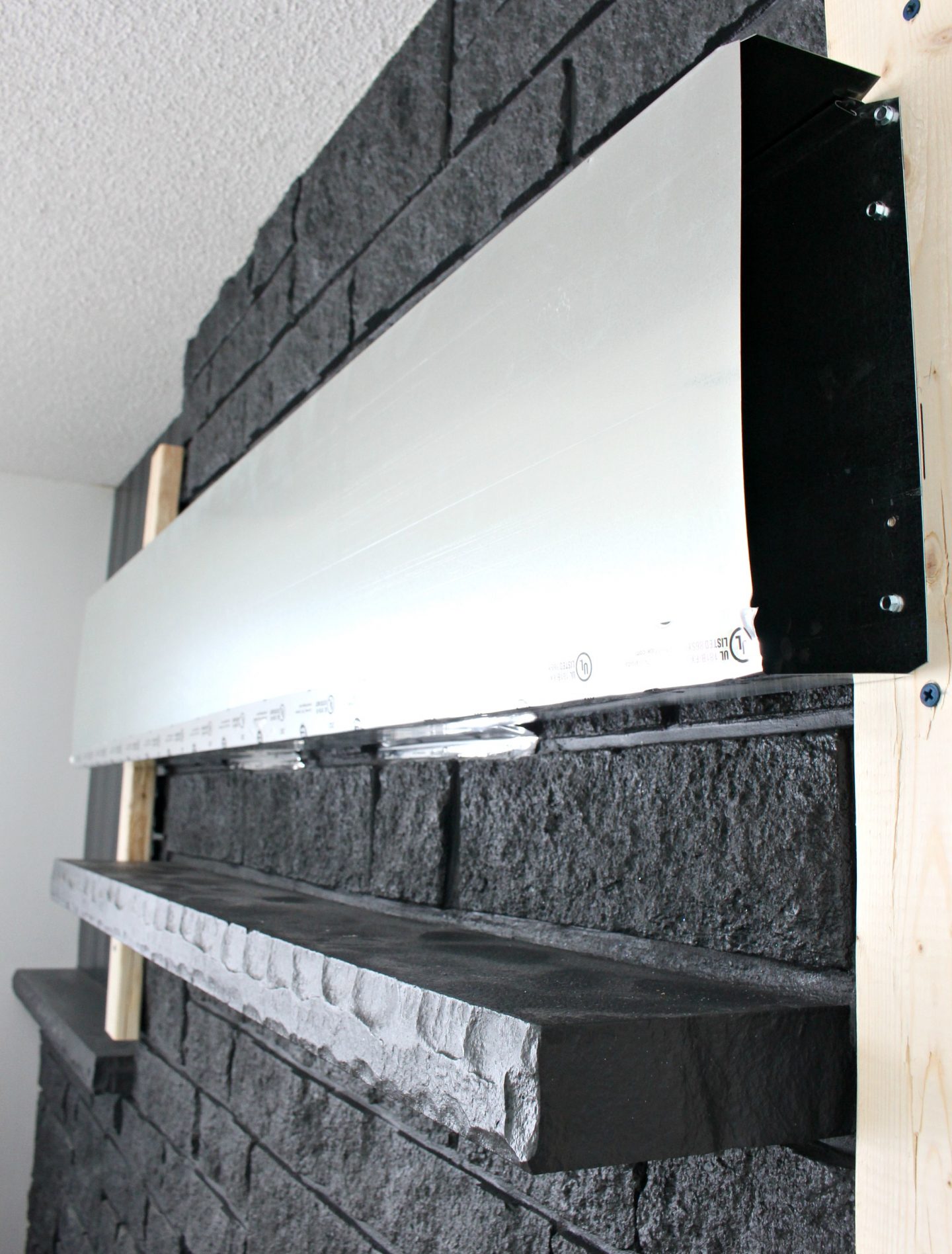 How to Build a Fireplace Bump Out to Hang a TV | How to Hang a TV over Fireplace When Mantle is Too High | Fireplace Hack by Dans le Lakehouse