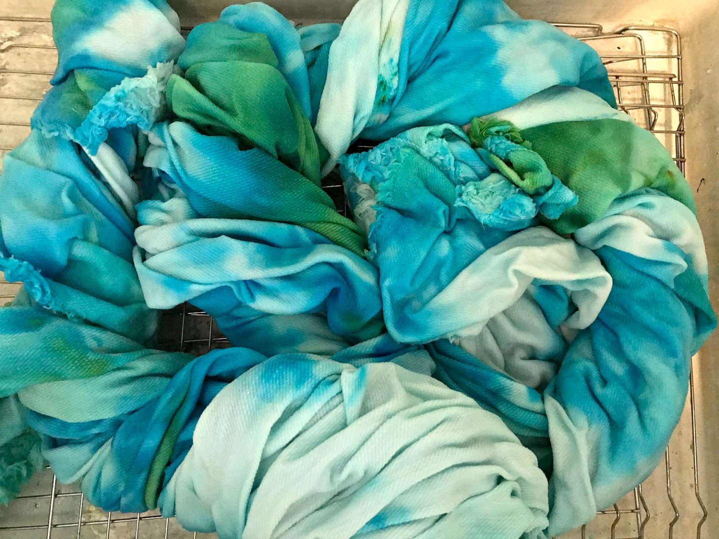 Procion Dye Parakeet Used in Ice Dyeing Project on Cotton
