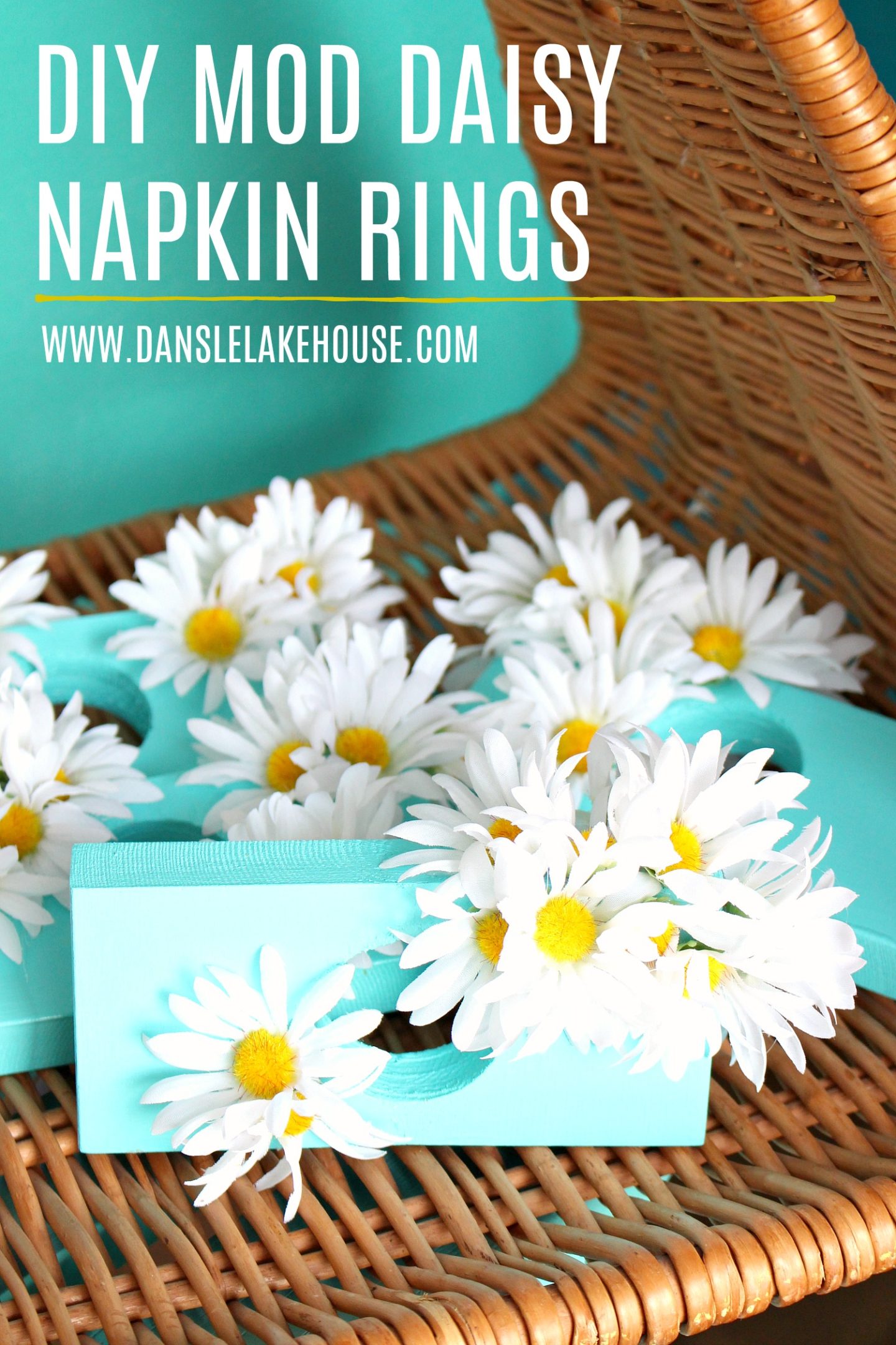 DIY Scrap Wood Napkin Rings with Daisies | Mod Faux Flower Craft