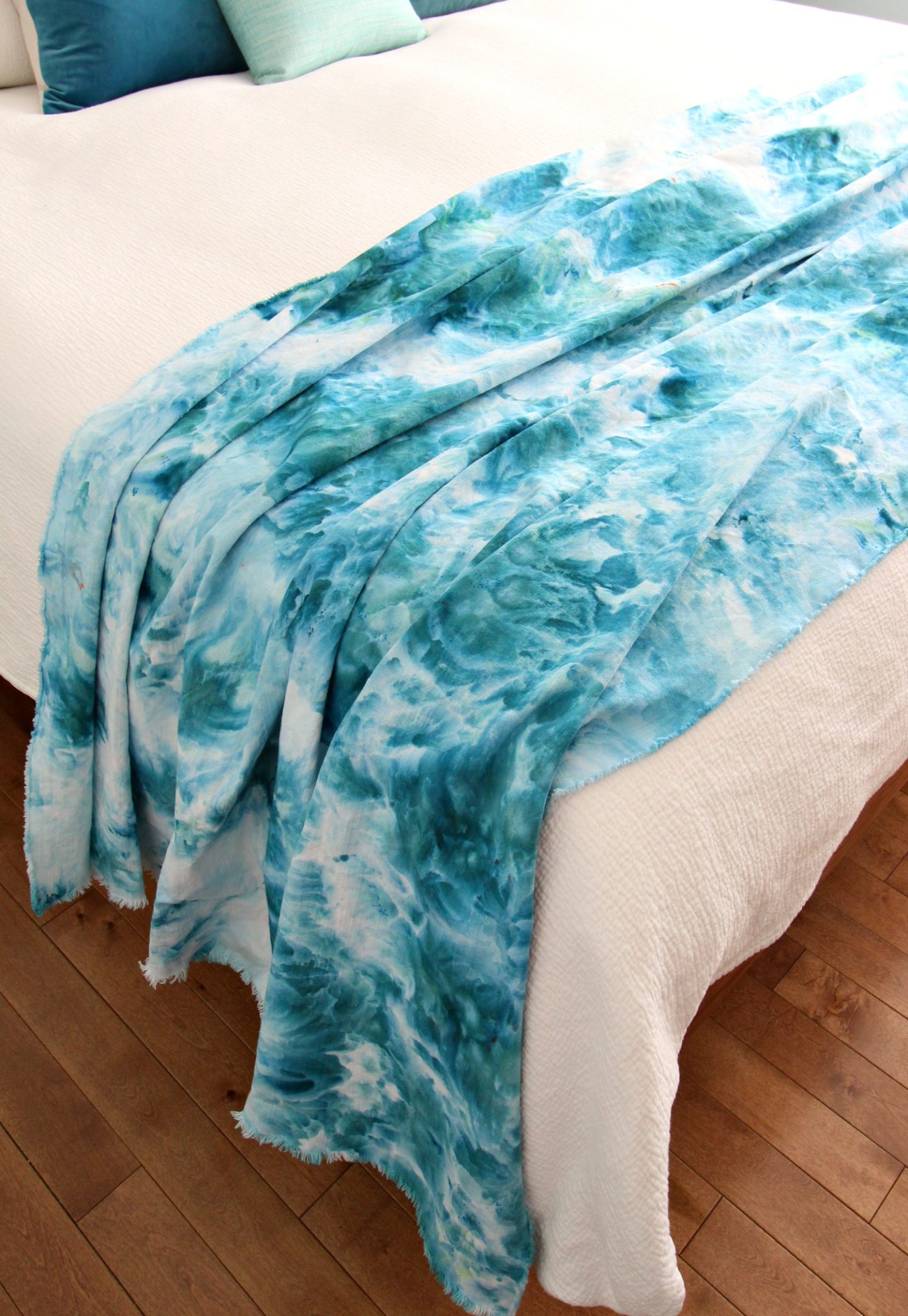 DIY Ice Dye Throw Blanket | How to Ice Dye
