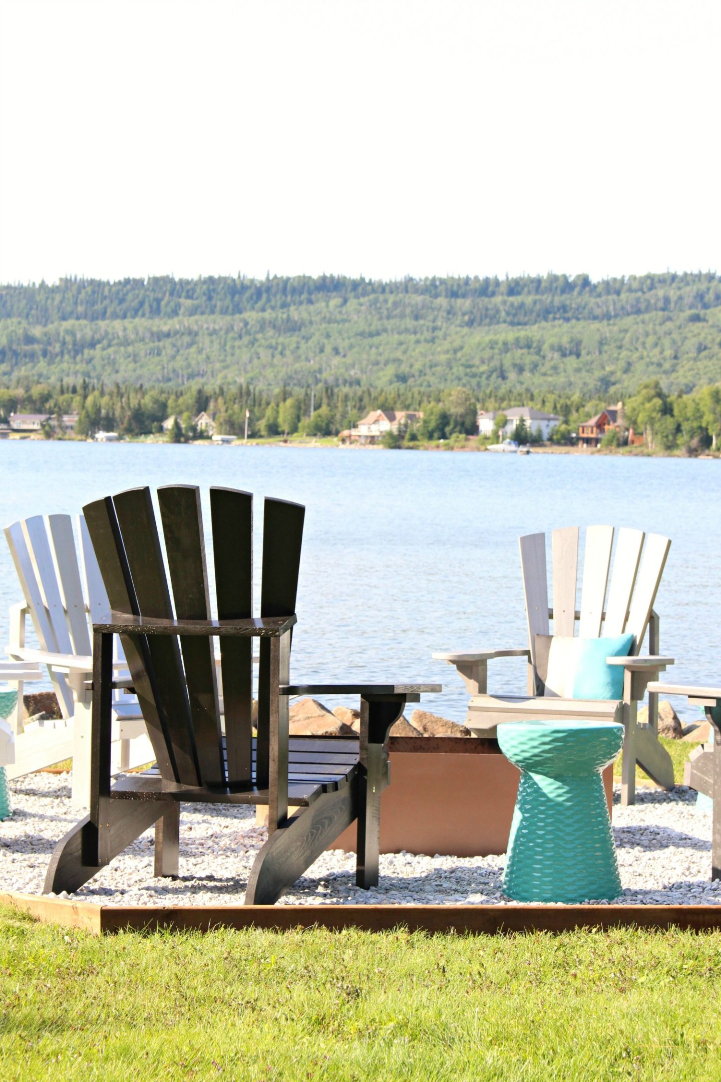 Fire Pit Makeover Diy Ombre Adirondack Chairs Sponsored
