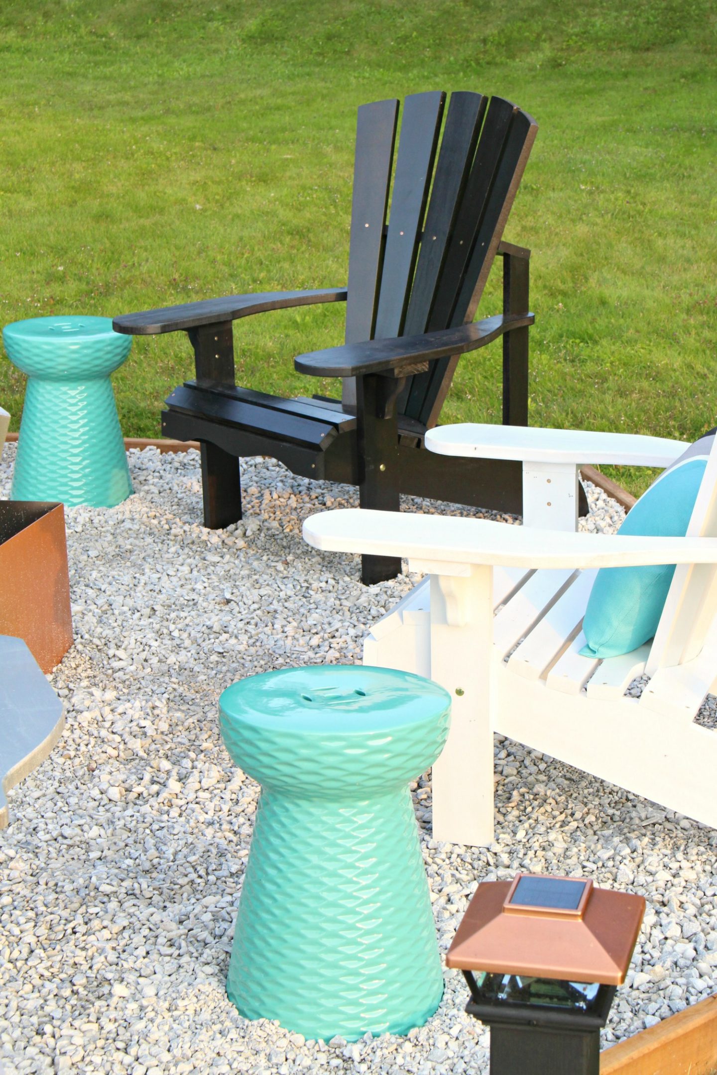 Coastal Fire Pit Makeover + DIY Ombre Adirondack Chairs (Sponsored by The Home Depot Canada)
