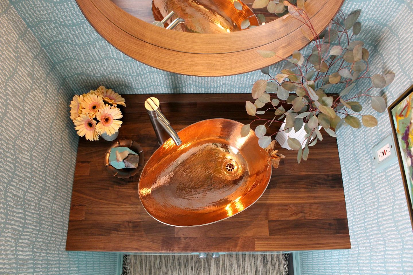Hammered Copper Sink | Otomi Rose Gold from Thompson Traders