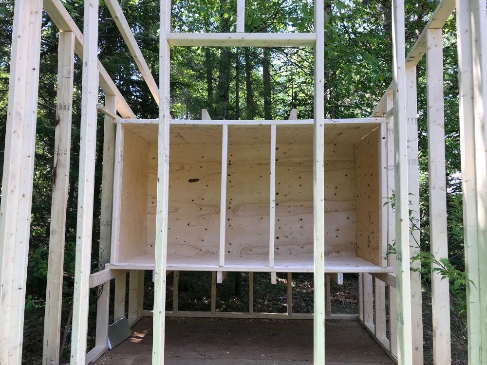 Chicken Coop Built Inside Mini Barn