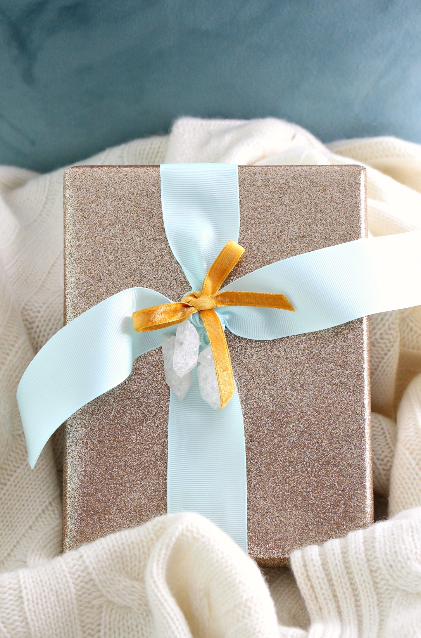 Glam Gift Wrapping Idea with Crystal Point Gift Topper