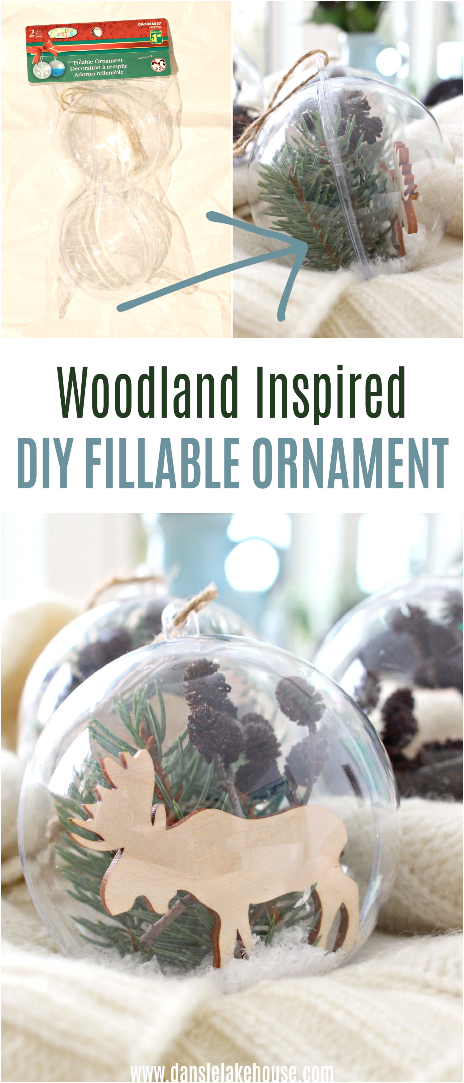 Woodland Inspired DIY Fillable Ornament