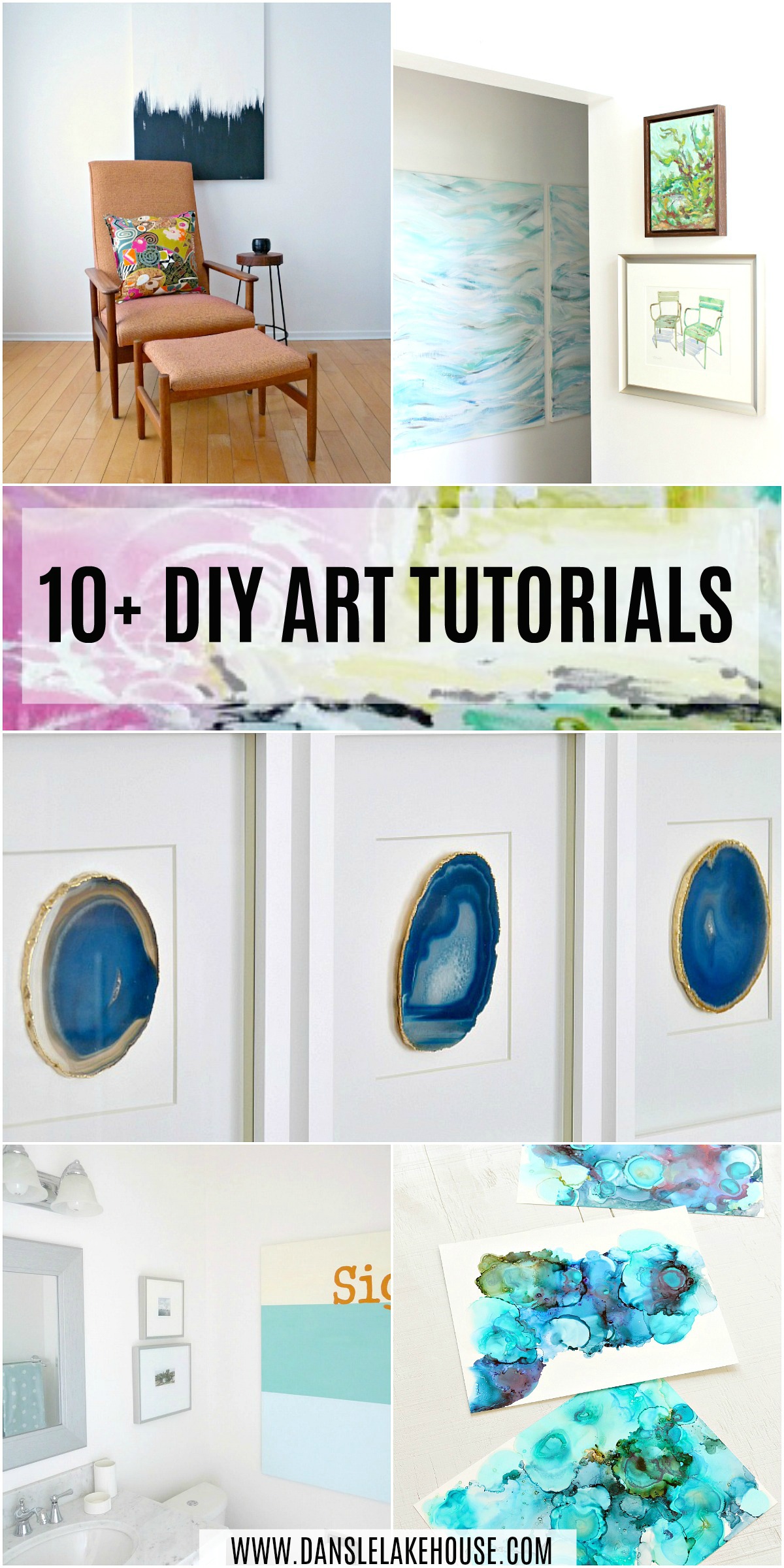 10+ DIY Art Project Tutorials Plus Learn How to Frame Canvas Art