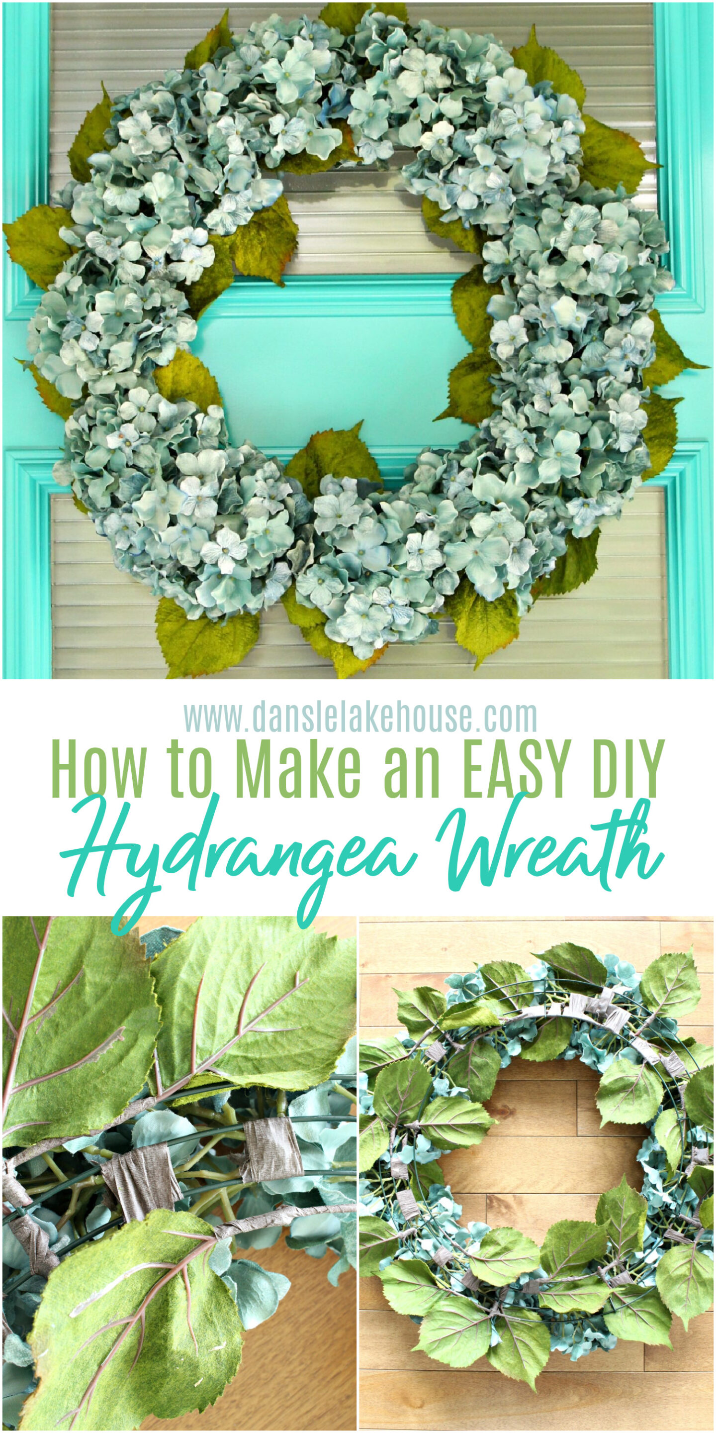 How to Make an Easy Hydrangea Wreath