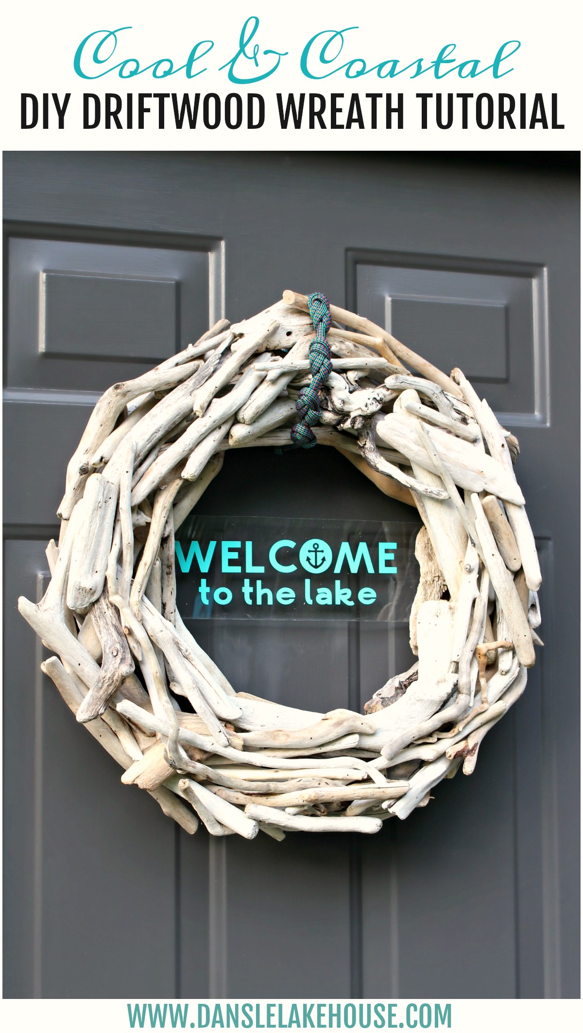 DIY Driftwood Wreath with Cricut Joy Welcome Sign