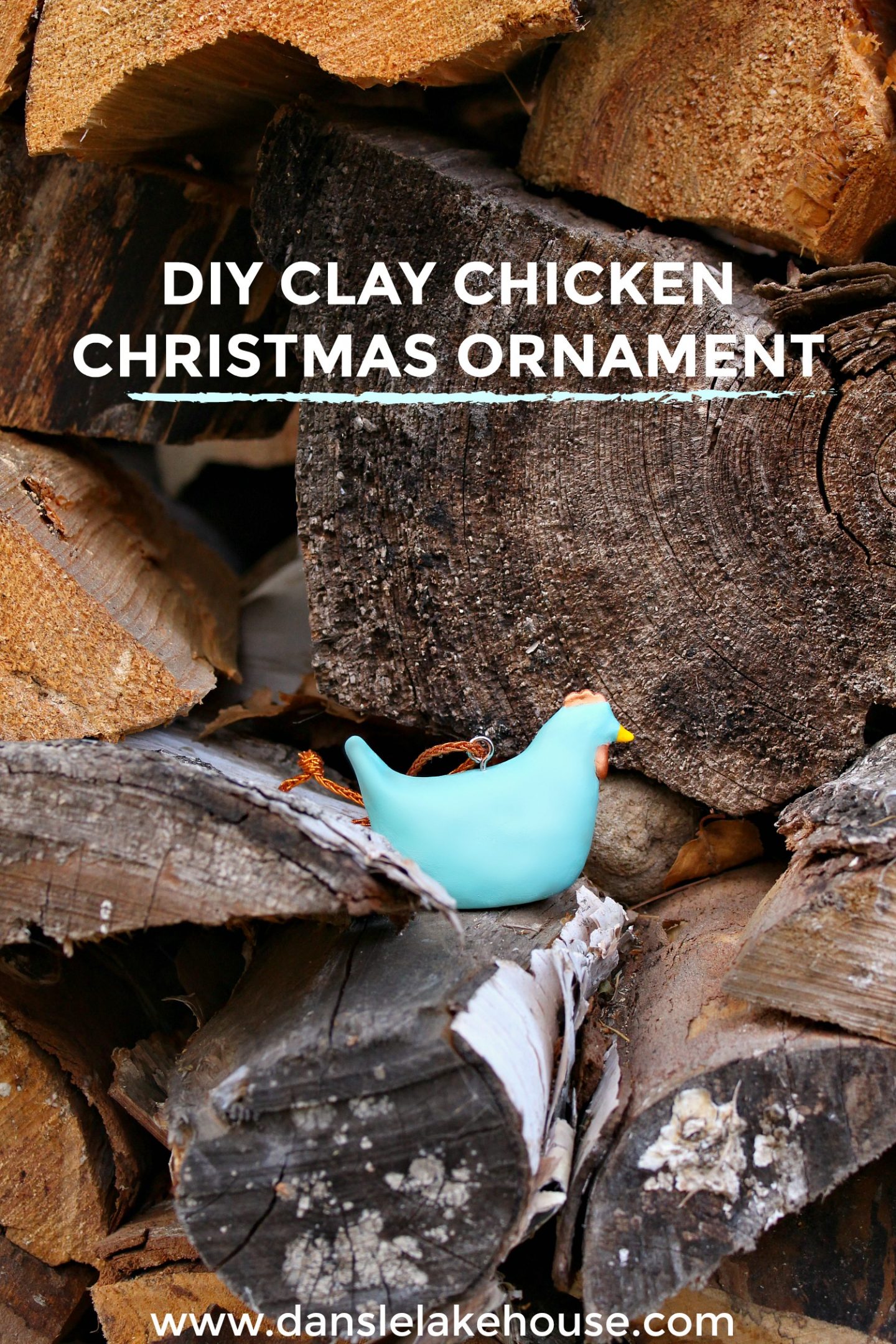 DIY Clay Chicken Christmas Ornament