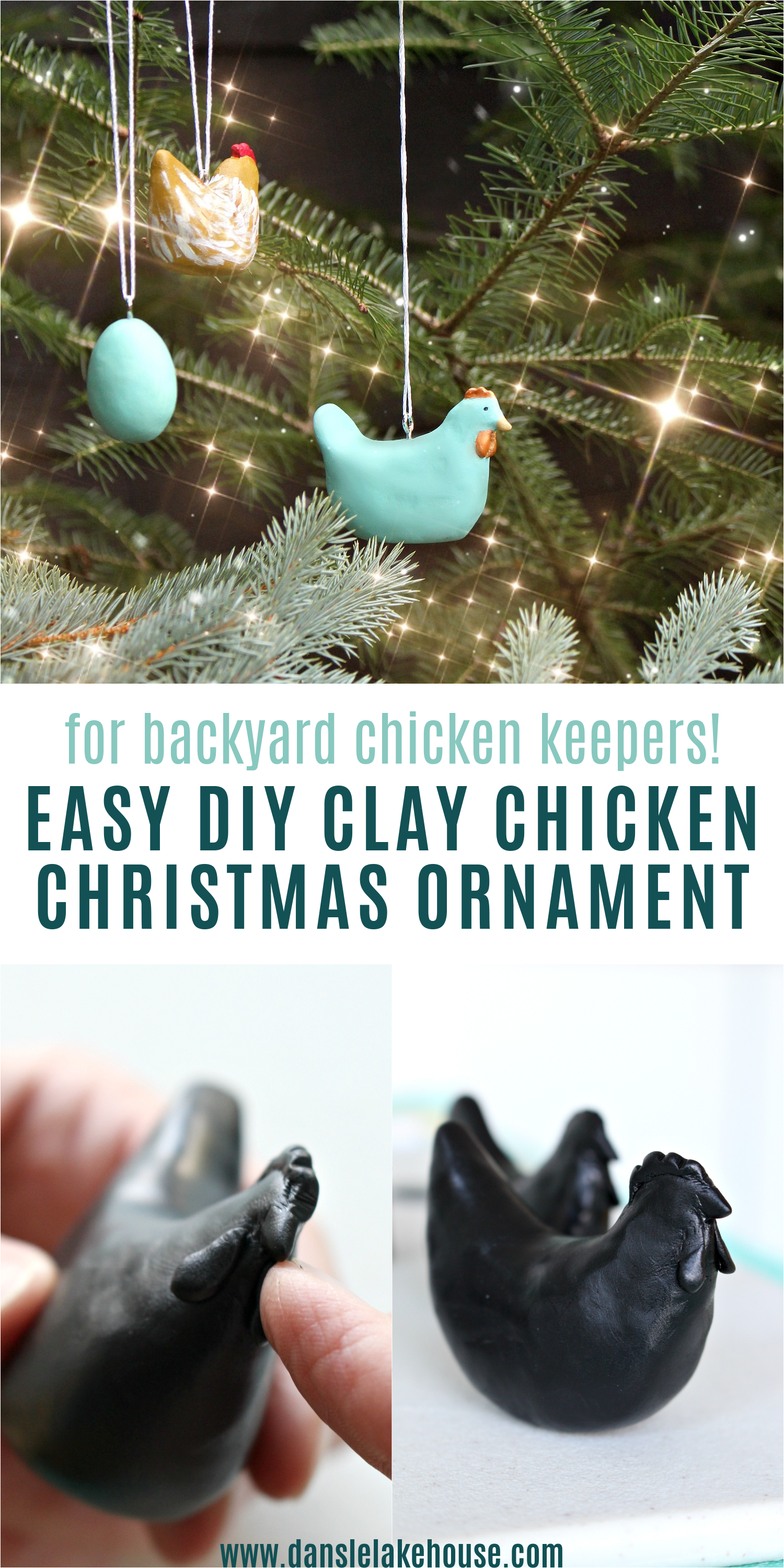 DIY Clay Chicken Ornament