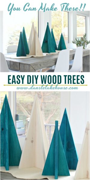 DIY Wood Christmas Trees - Make Your Own Wood Tabletop Trees! | Dans le ...