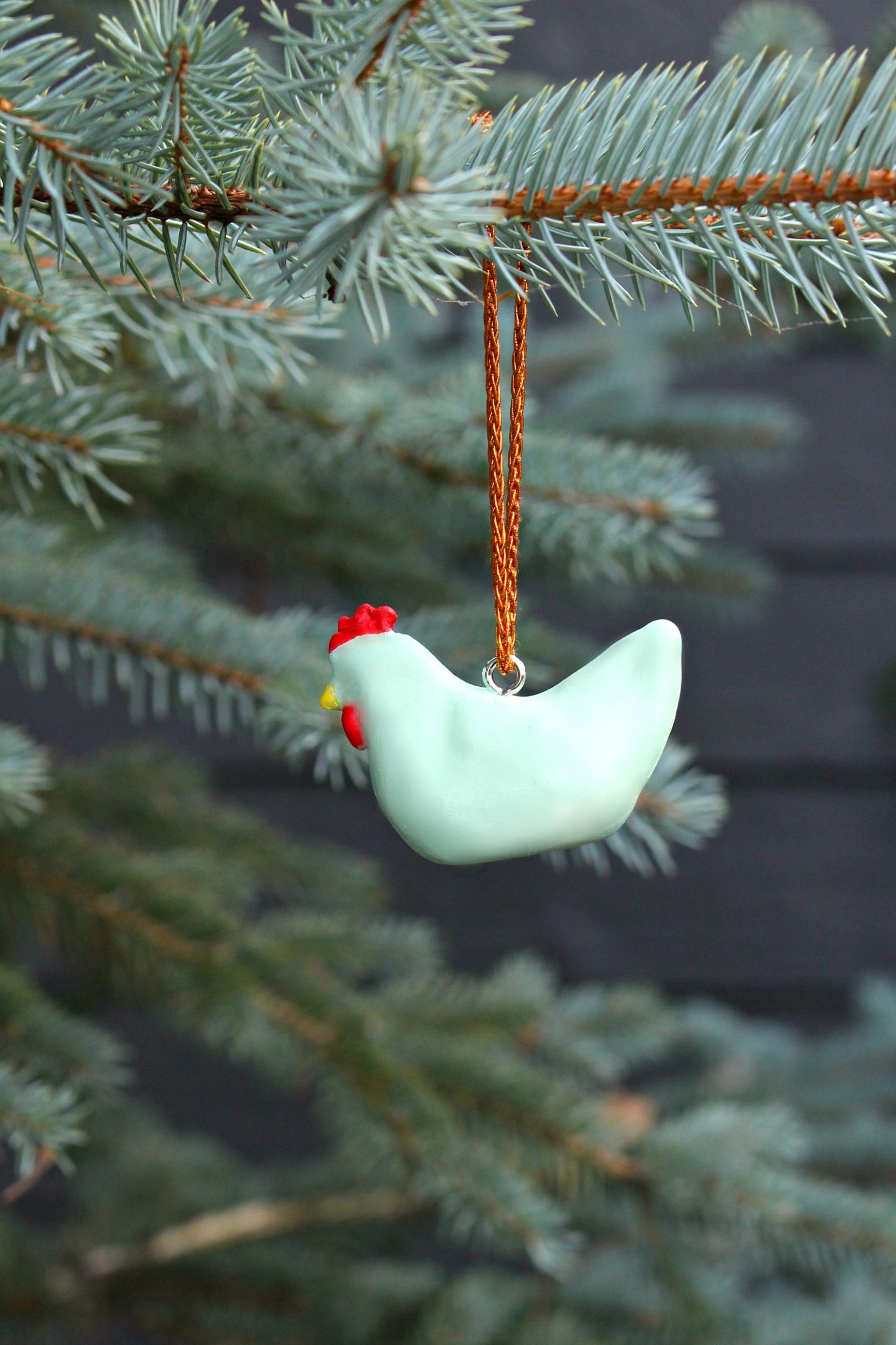 DIY Chicken Christmas Tree Ornament