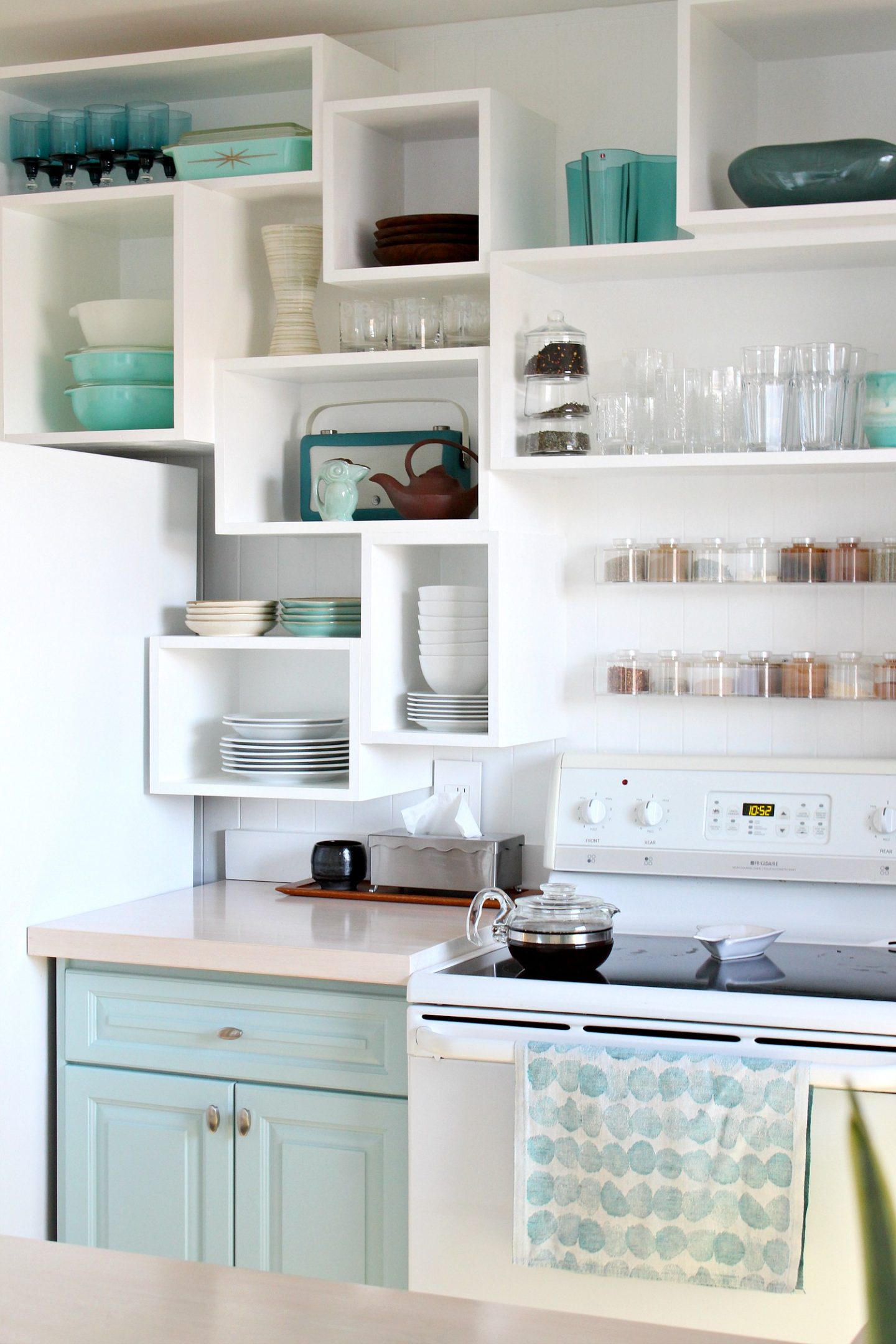 Surprise! Sherwin Williams Watery Cabinet Color + This DIY Kitchen ...