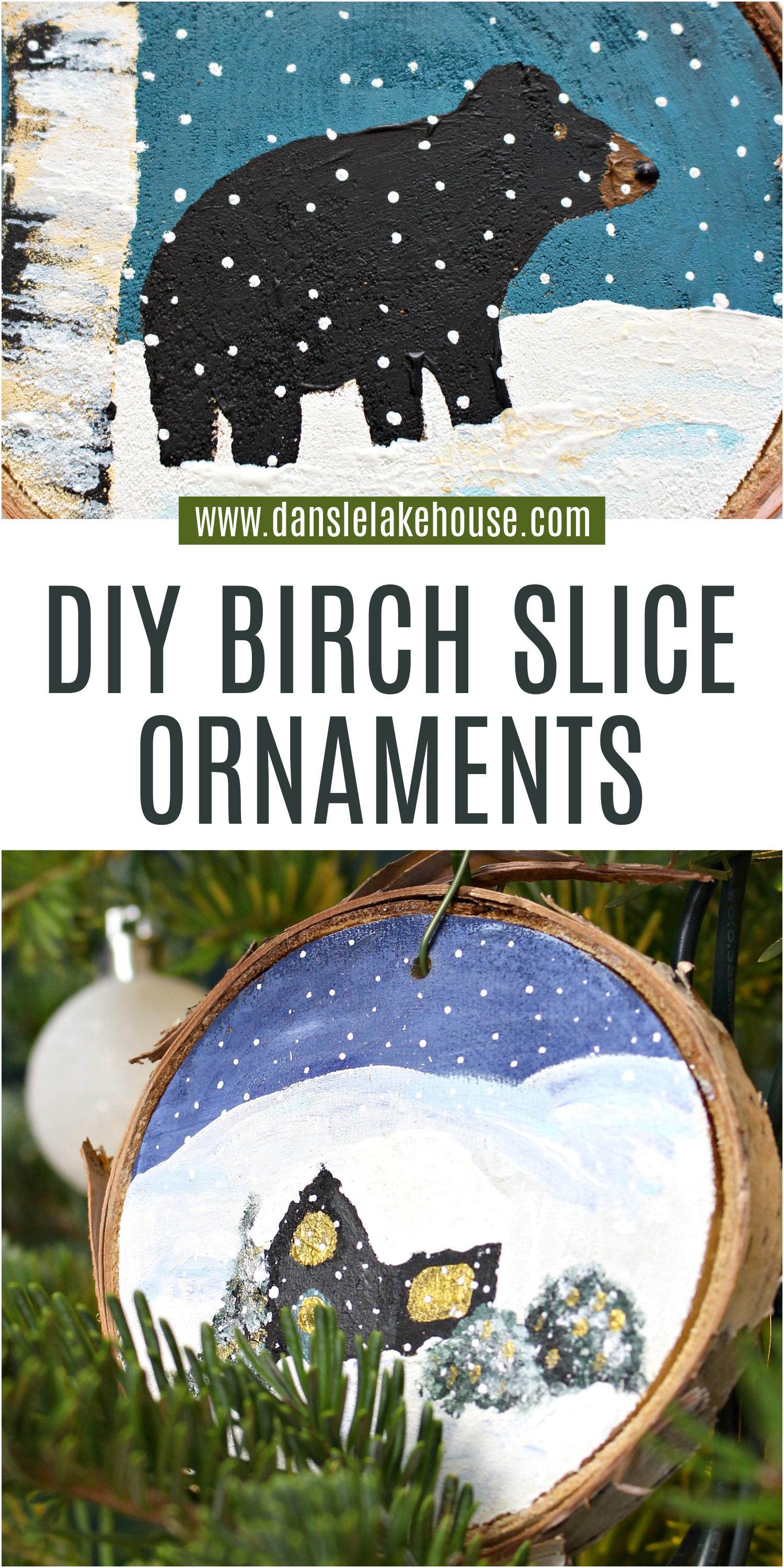 Birch Slice Ornaments DIY