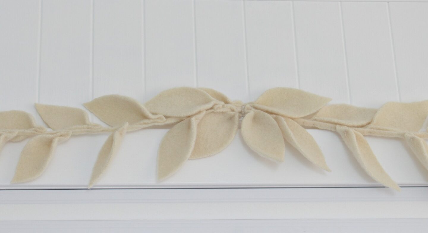 DIY Wool Felt Leaf Garland