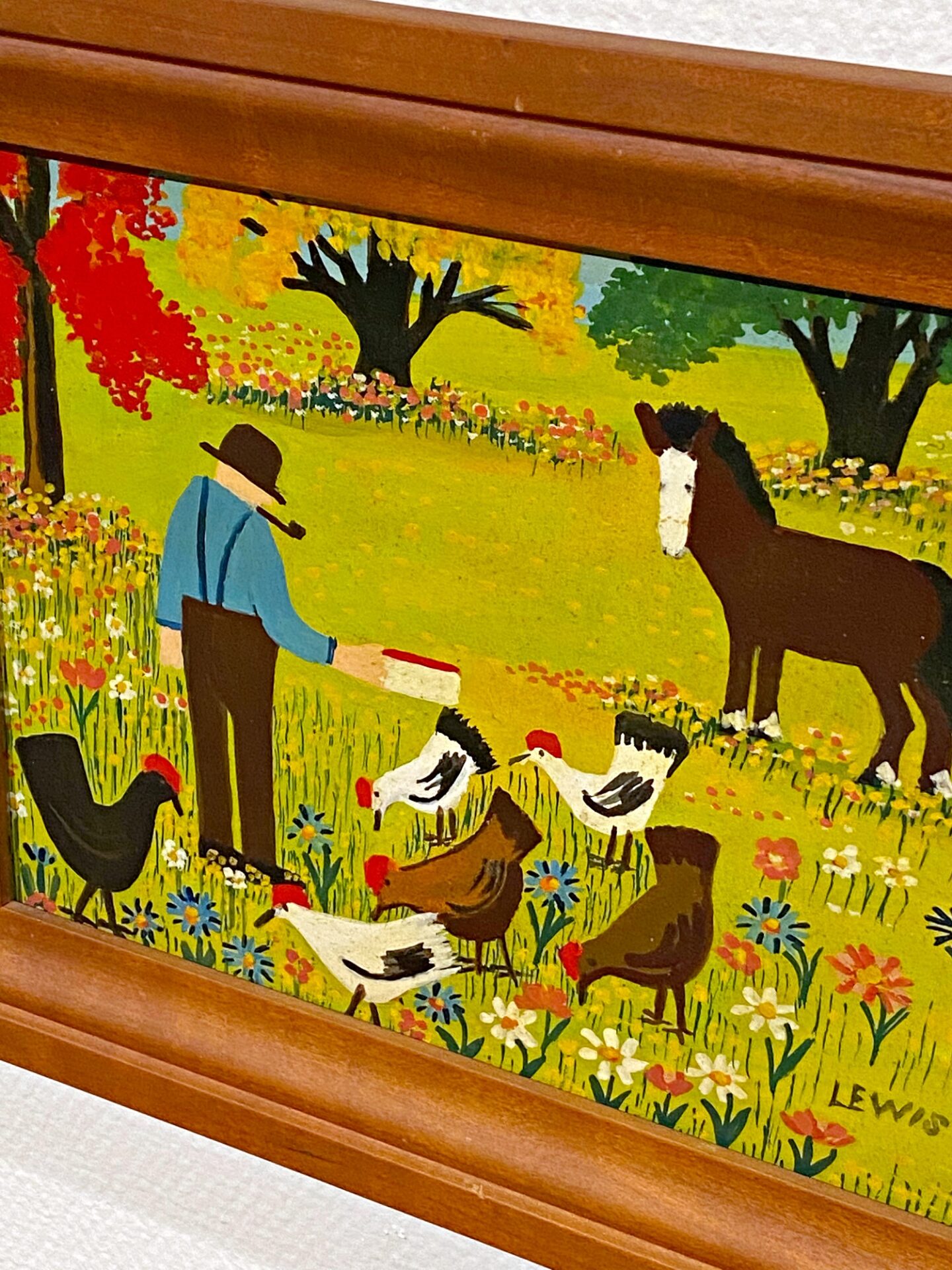 Maud Lewis Painting of Chickens