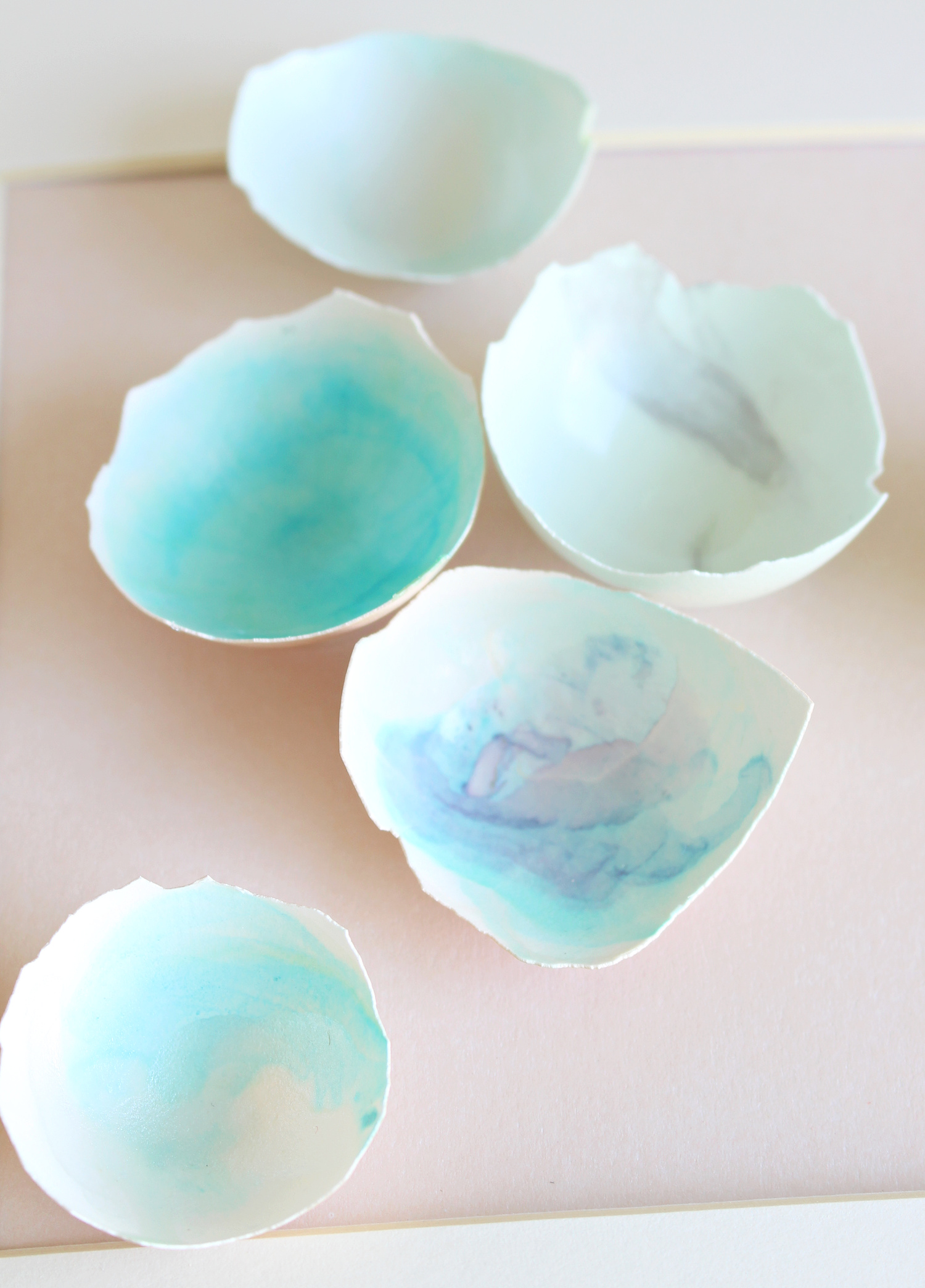 Alcohol Ink Painted Egg Shells