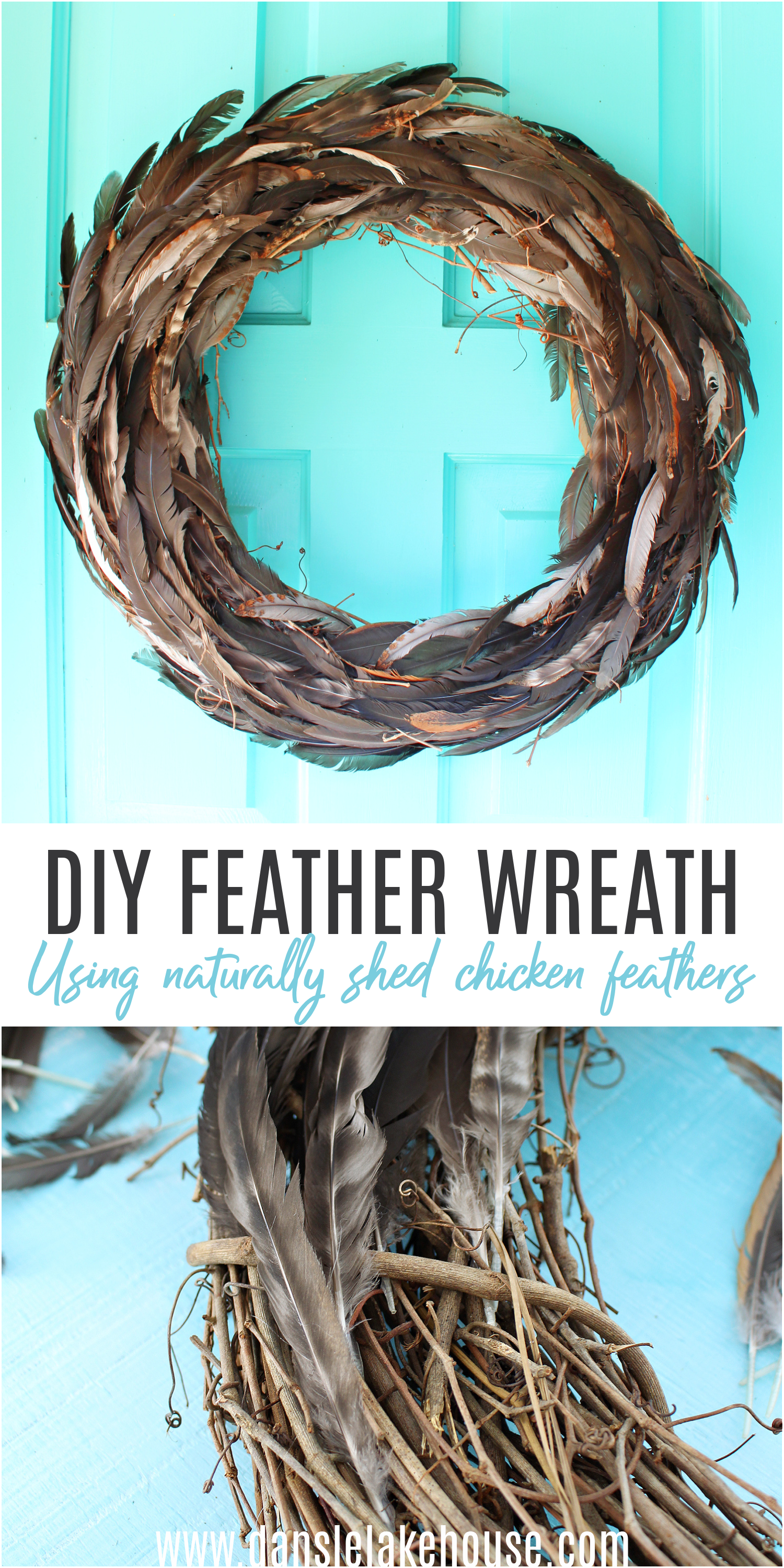DIY Feather Wreath Tutorial (Using Chicken Feathers)