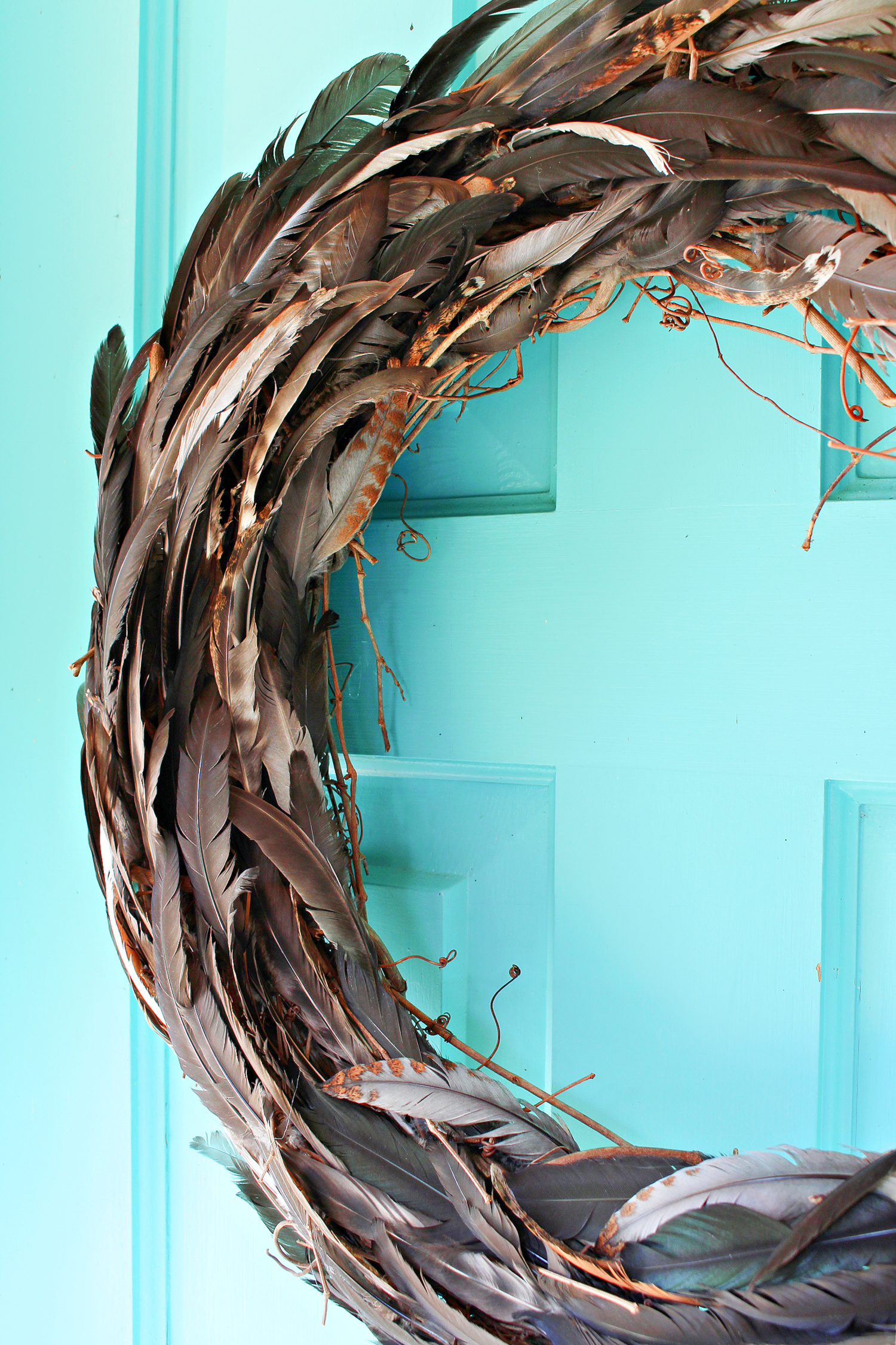 DIY Feather Wreath (Using Feathers My Chickens Molted)