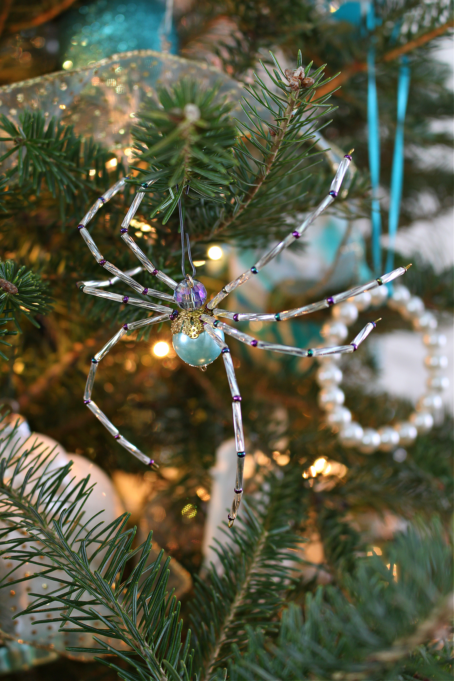 Handmade Christmas Spider Tree Ornament