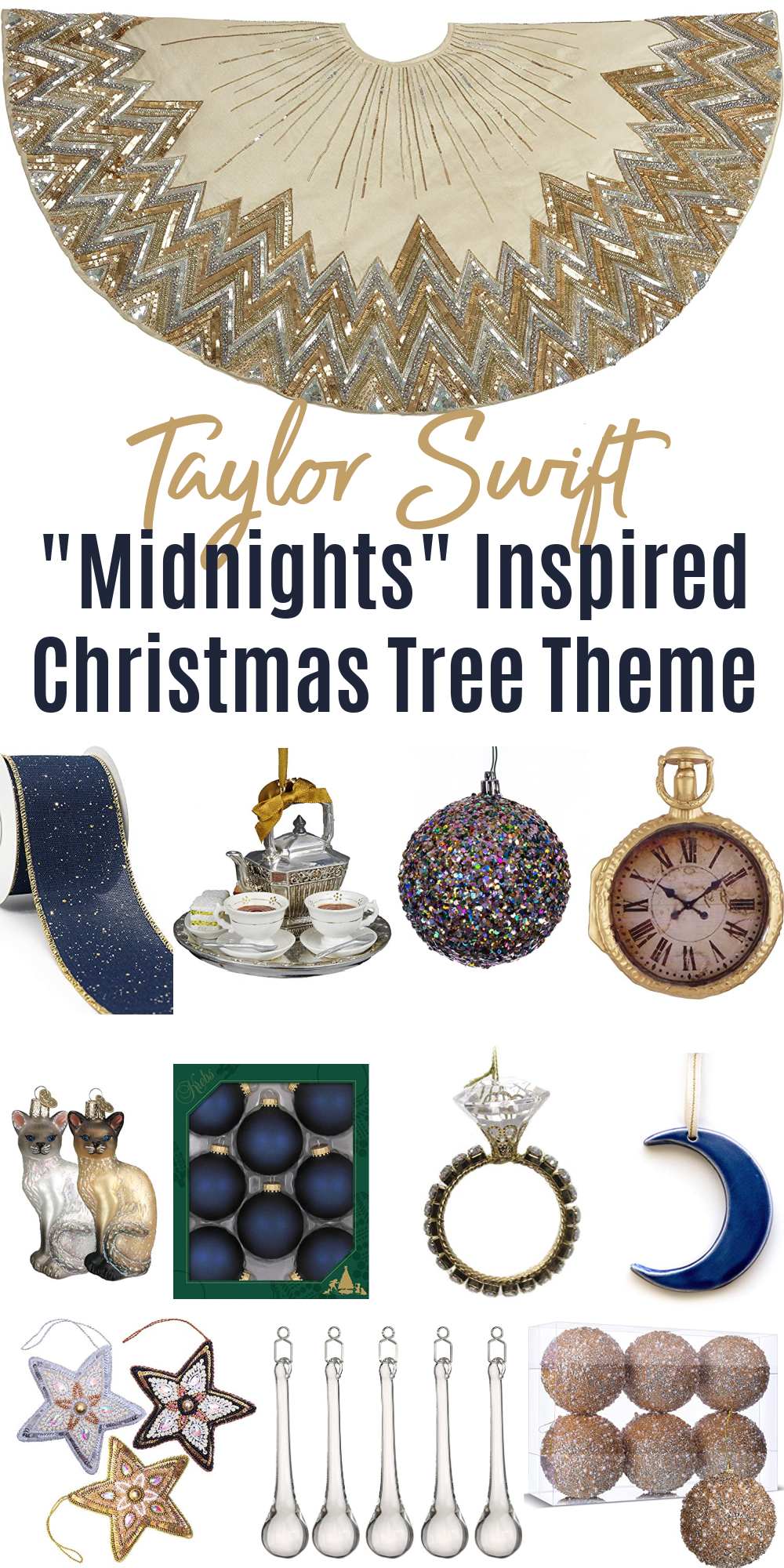 Taylor Swift Midnights Inspired Christmas Tree Theme