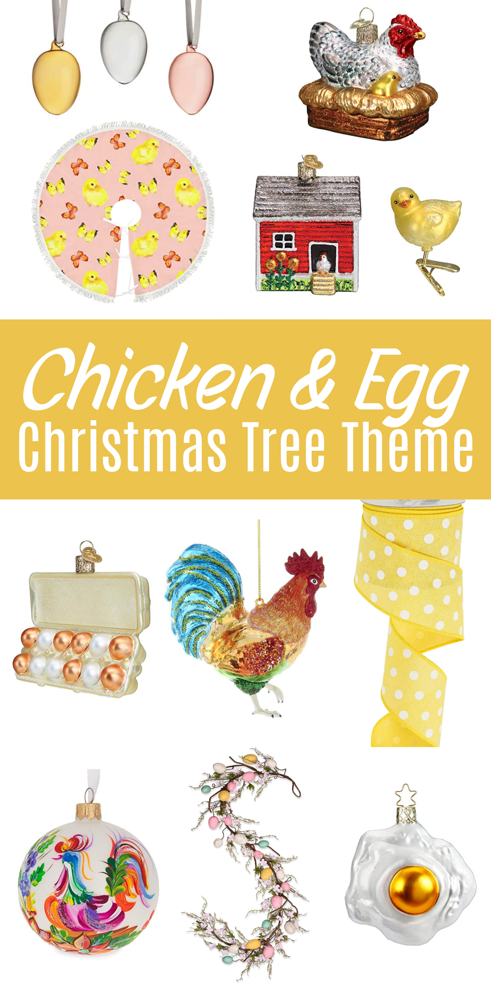 Chicken and Egg Christmas Tree Theme