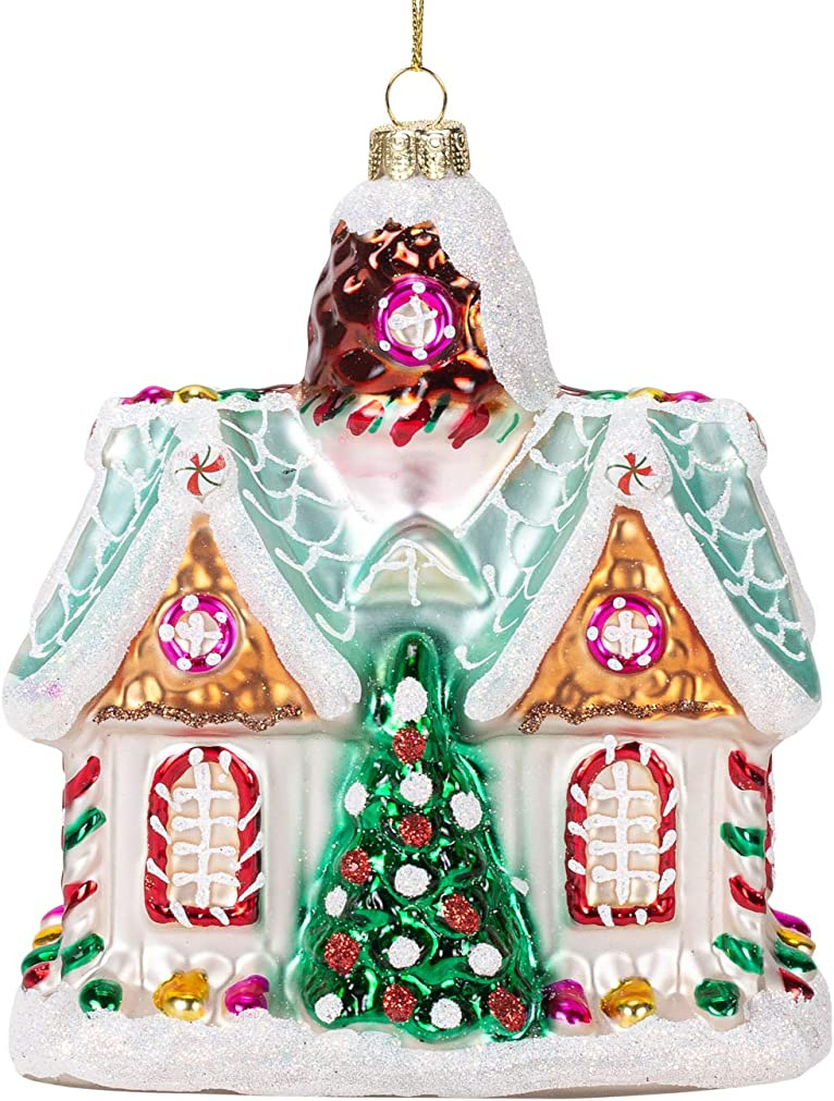 Vintage Inspired Gingerbread House Tree Ornament