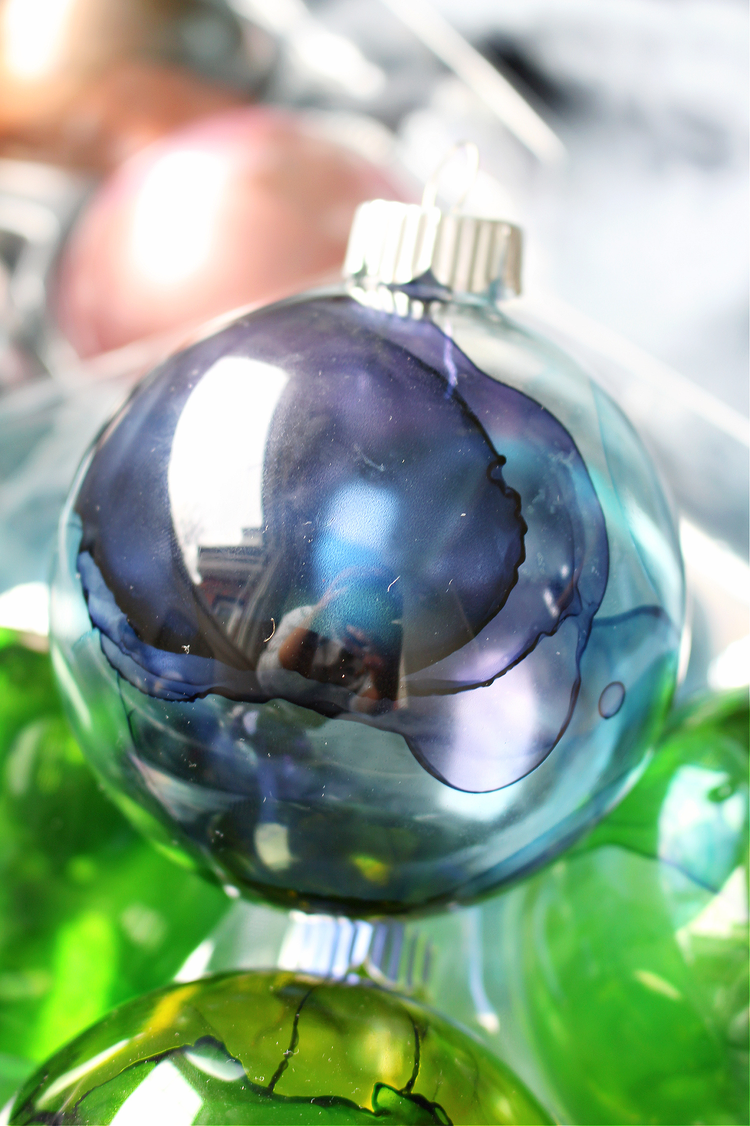 DIY Marbled Ornaments