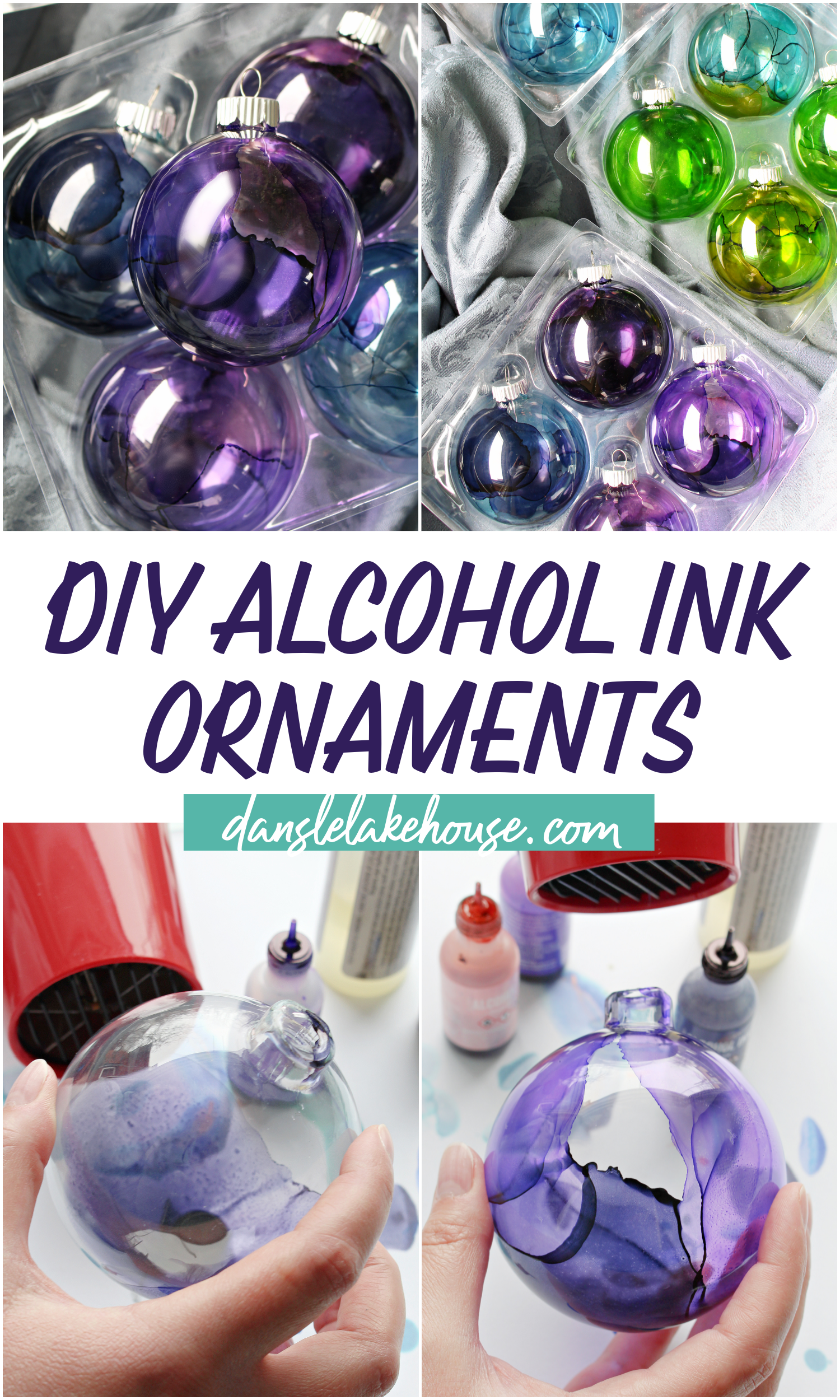 DIY Alcohol Ink Ornaments Tutorial