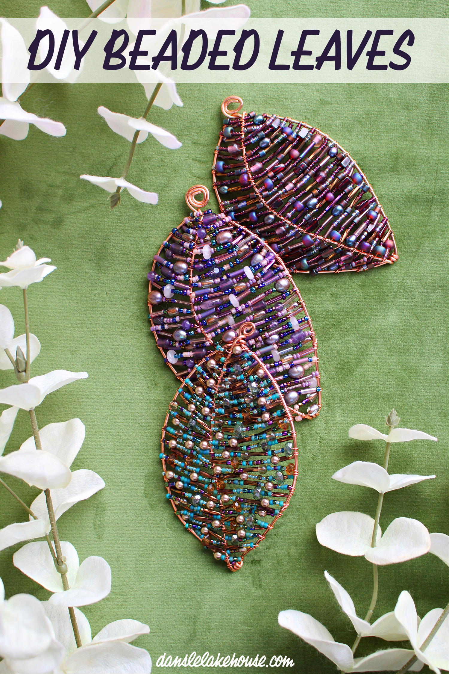 How to MakeDIY Beaded Wire Leaves
