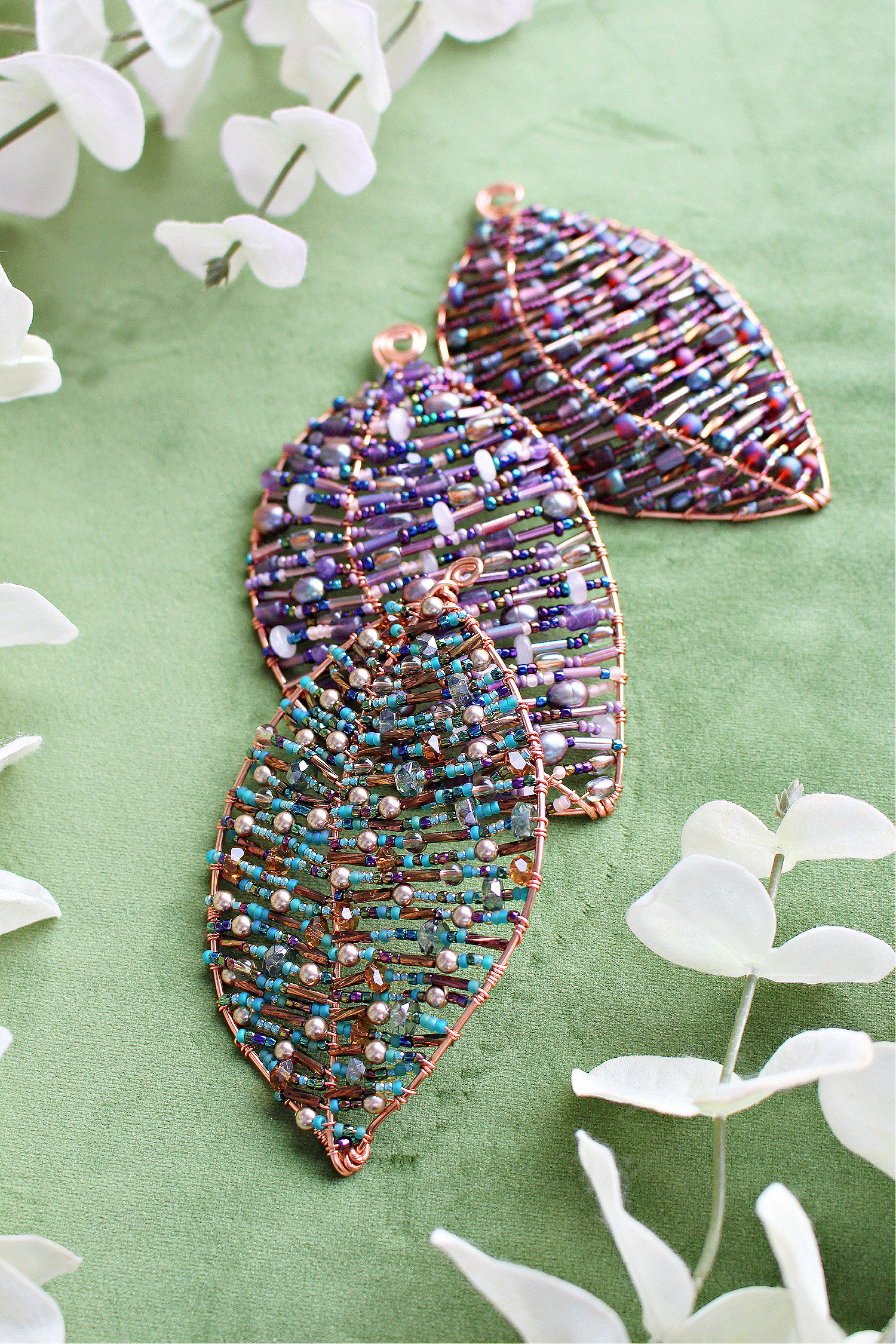 How to Make Wire Wrapped Bead Leaves