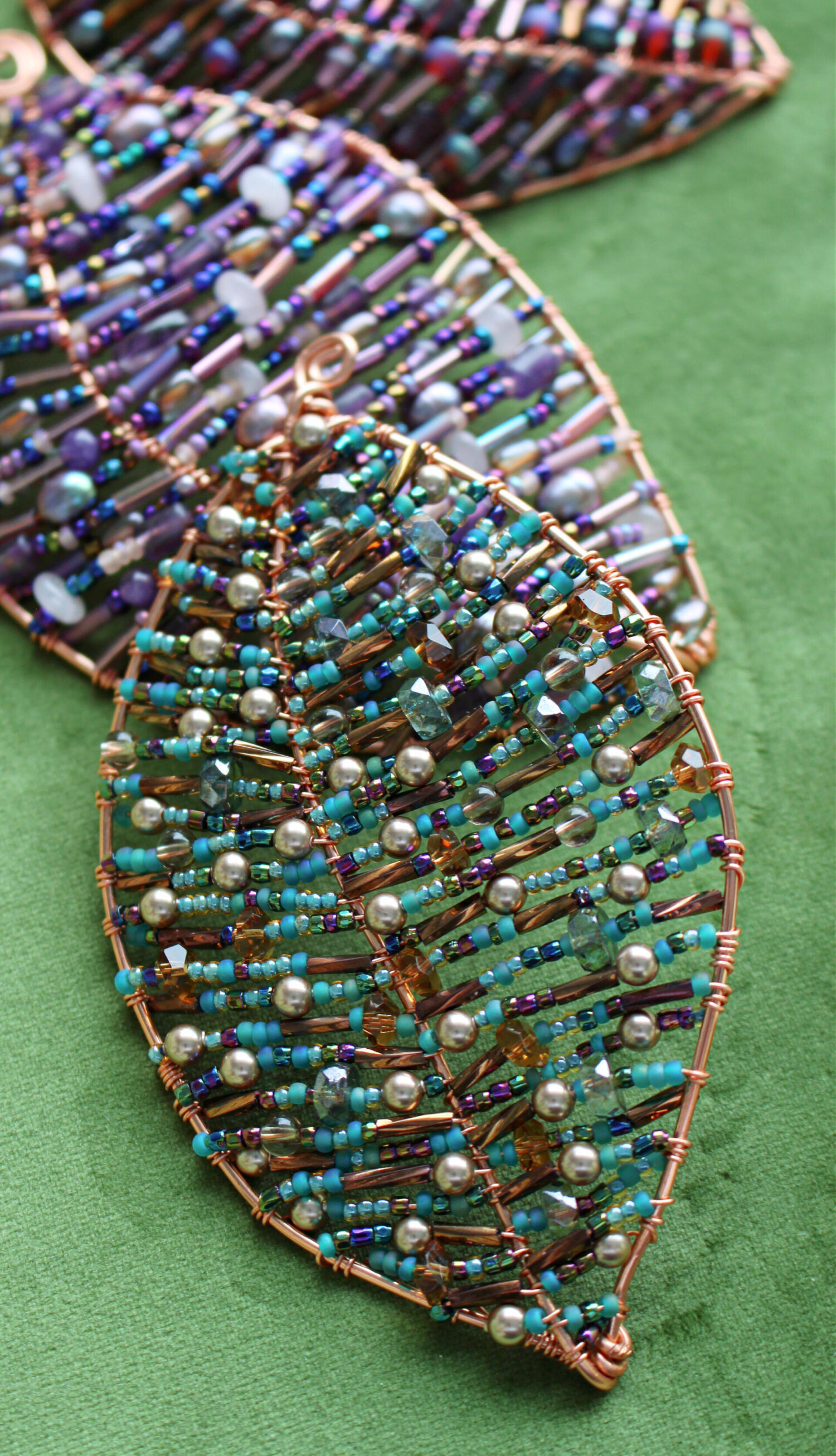 Wire Wrapped Bead Tree Ornament