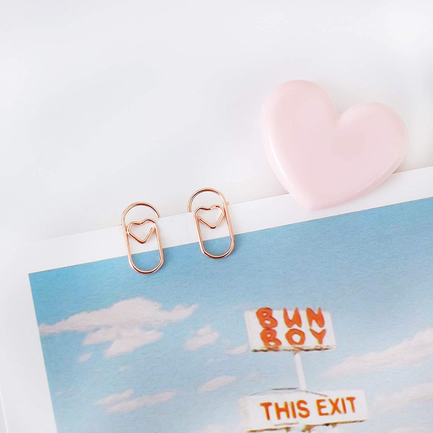 Heart shaped paper clips