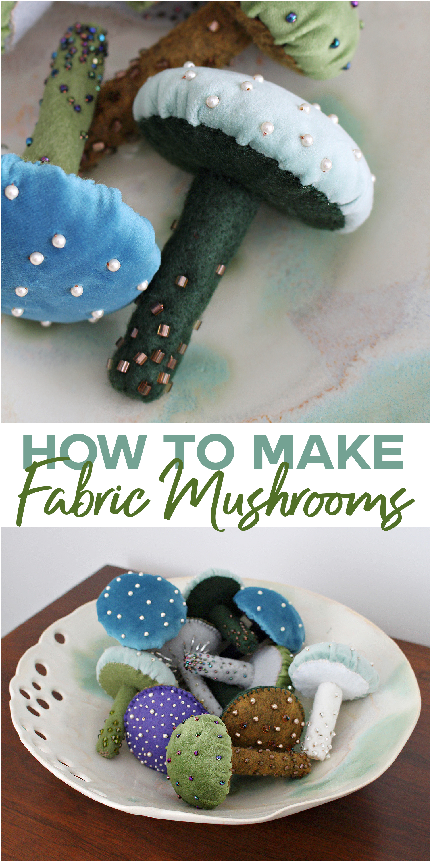 How to Make Fabric Mushroom Ornaments