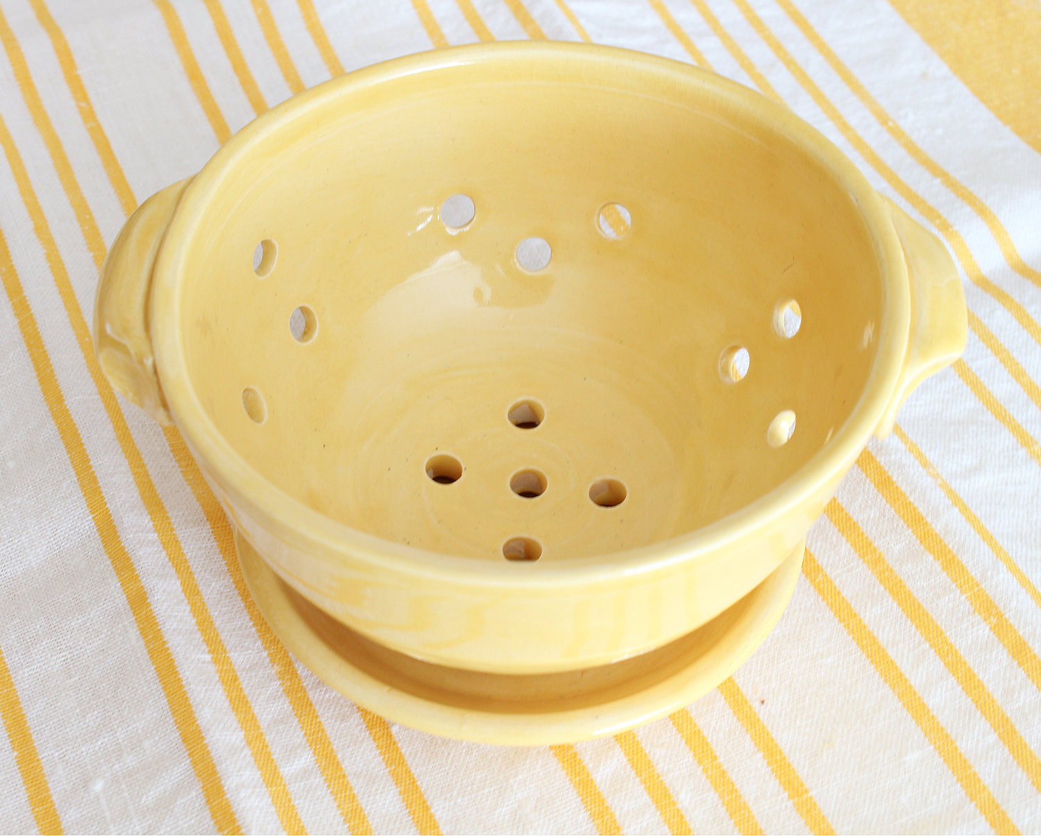 Landfill Find: Yellow Pottery Berry Basket